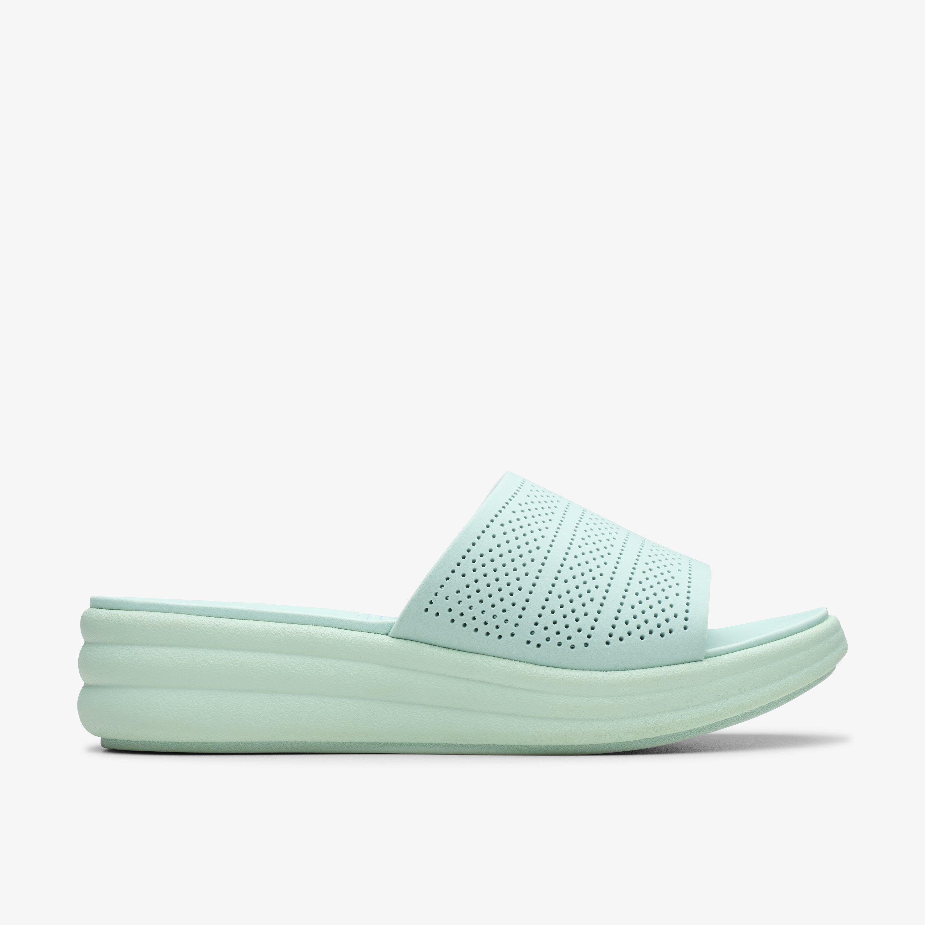Drift Twist Mint Wedges Flat Sandals Sliders, view 1 of 6