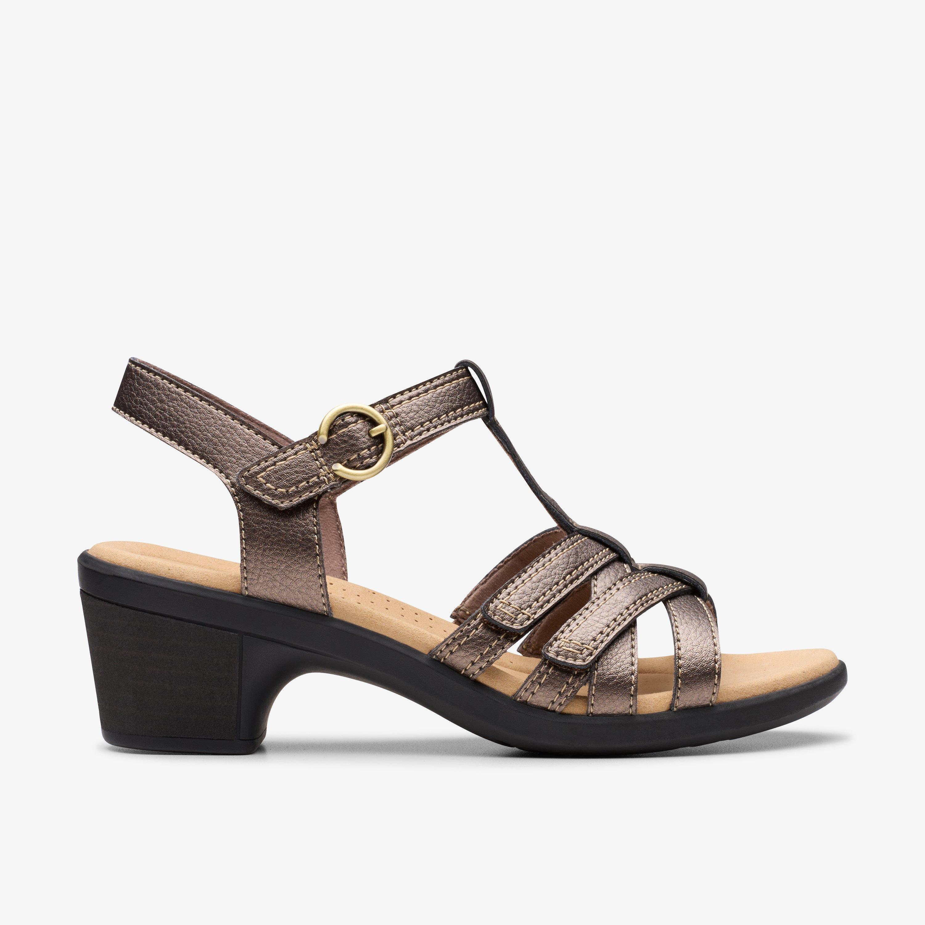 CLARKS エミリー2ローズ ブロンズメタリック Women's Emily 2 Rose Bronze Metallic Heeled Sandals | Clarks
