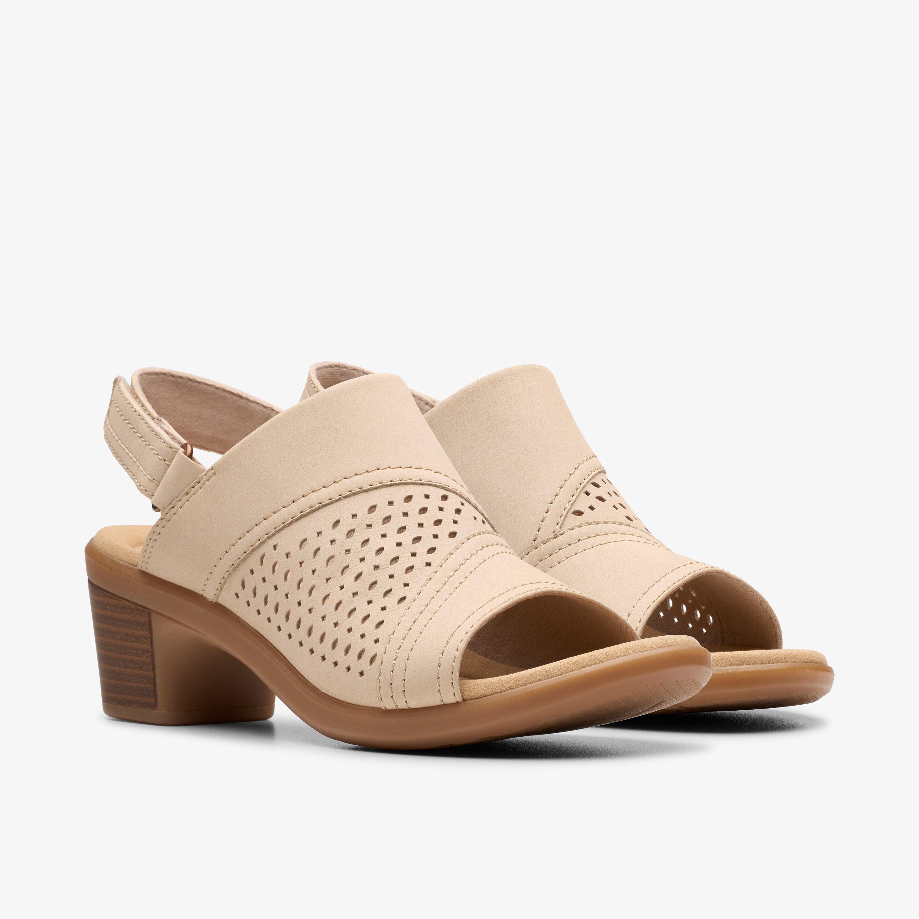 Clarks Women's Emily 2 Amanda Heels- Tan Leather