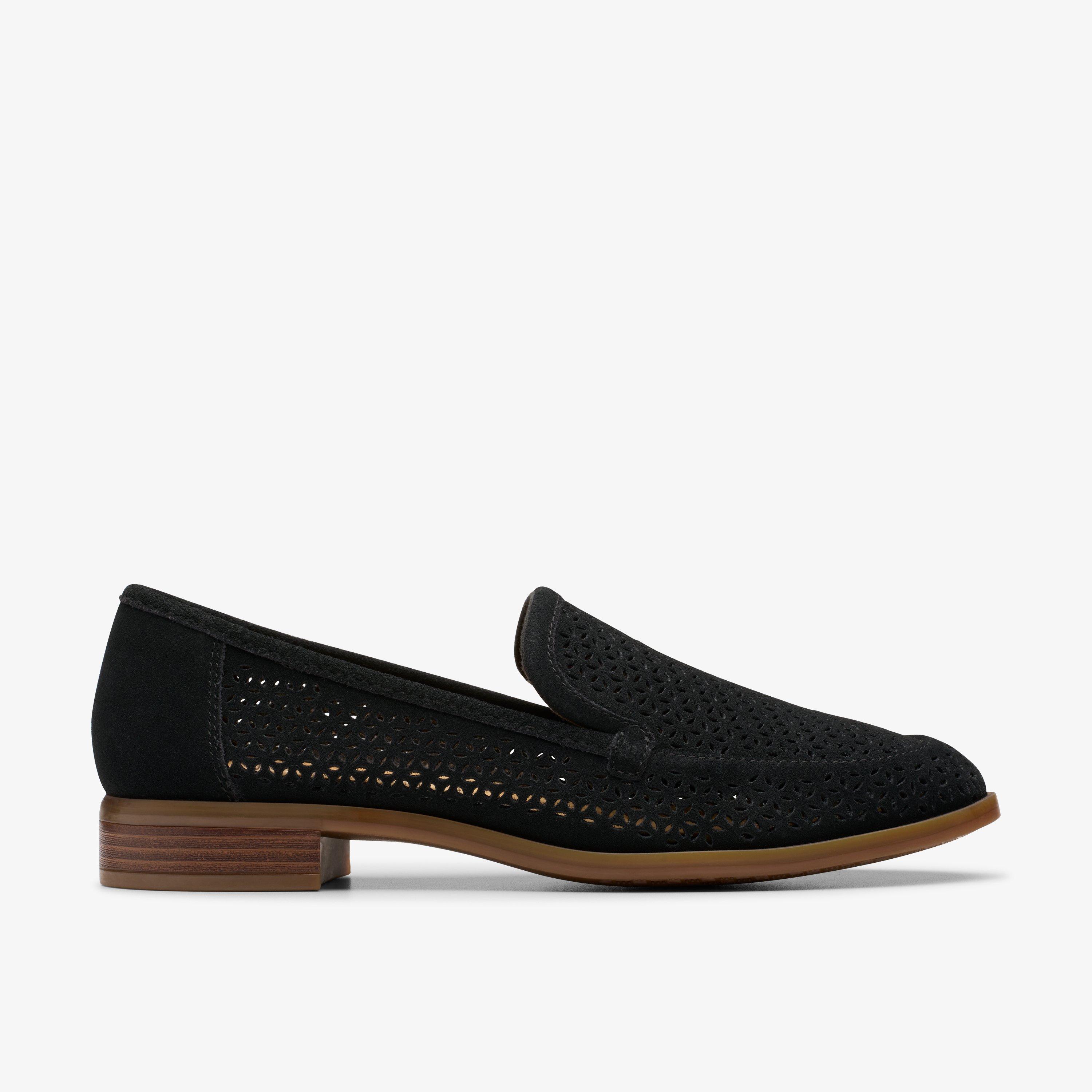 Women's Trish Cove Black Suede Loafers | Clarks