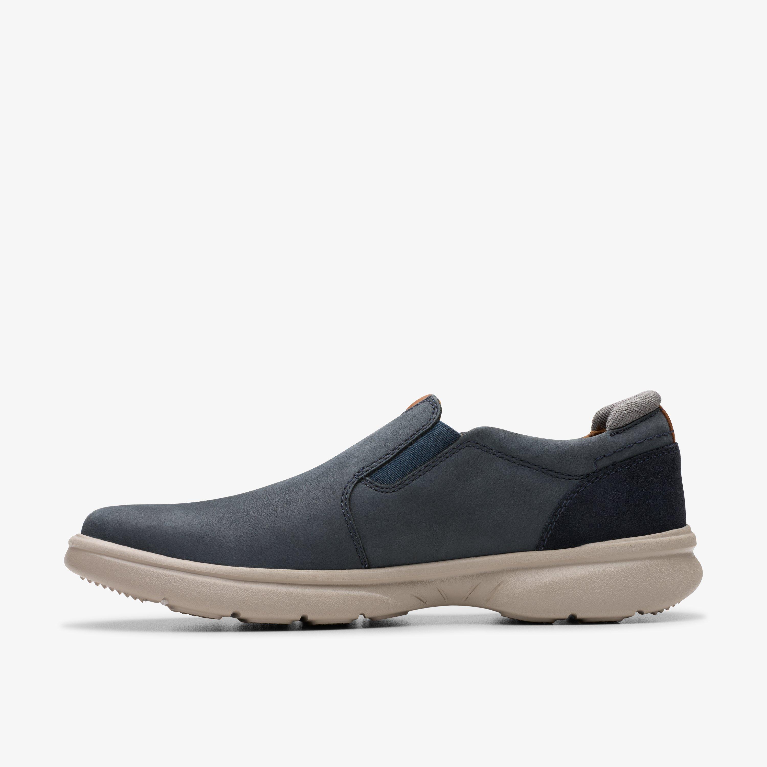 Bradley Ease Navy Nubuck Slip Ons, view 2 of 6