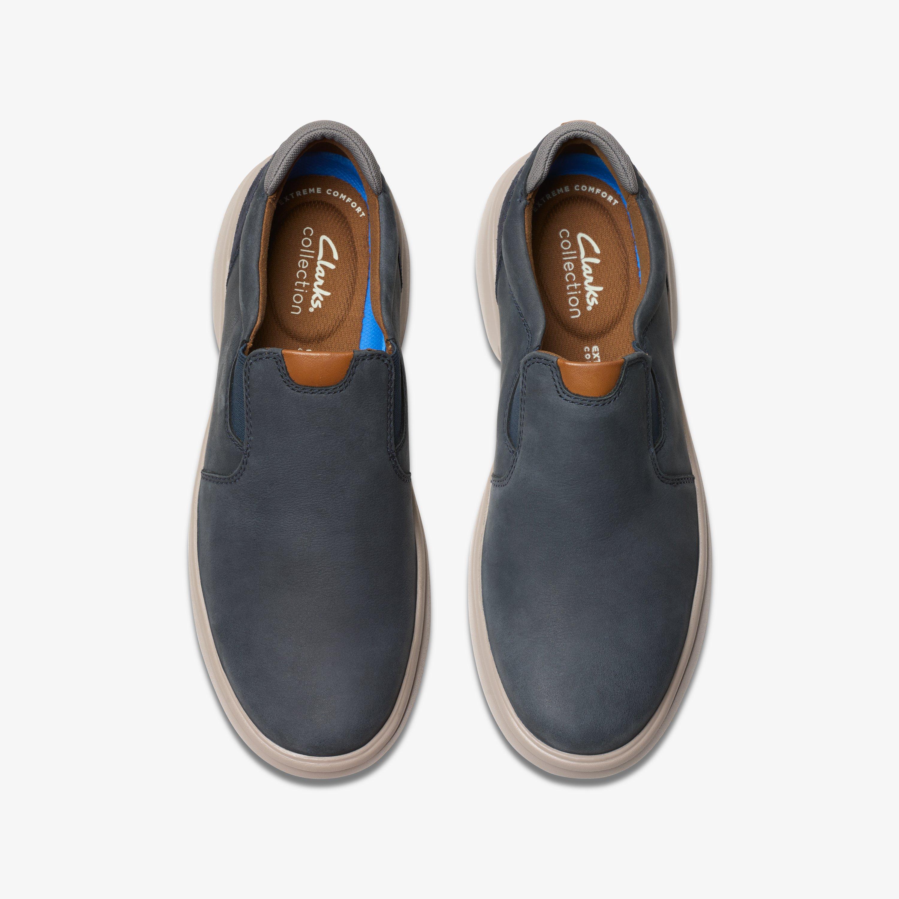 Bradley Ease Navy Nubuck Slip Ons, view 6 of 6