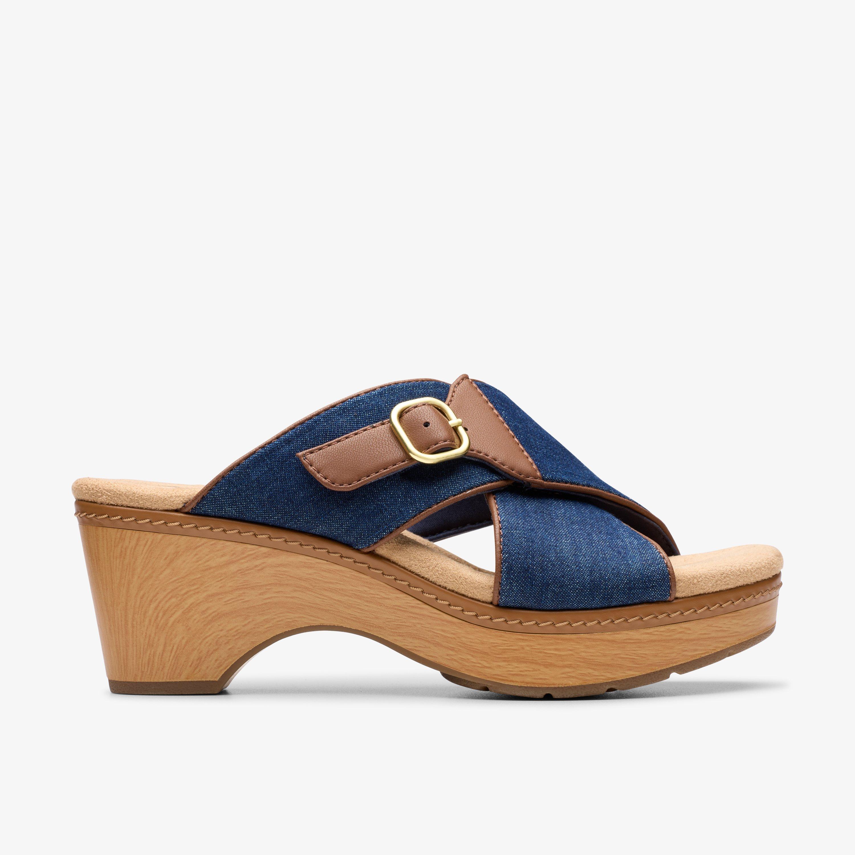 Seannah Nora Dark Denim Wedges, view 1 of 6