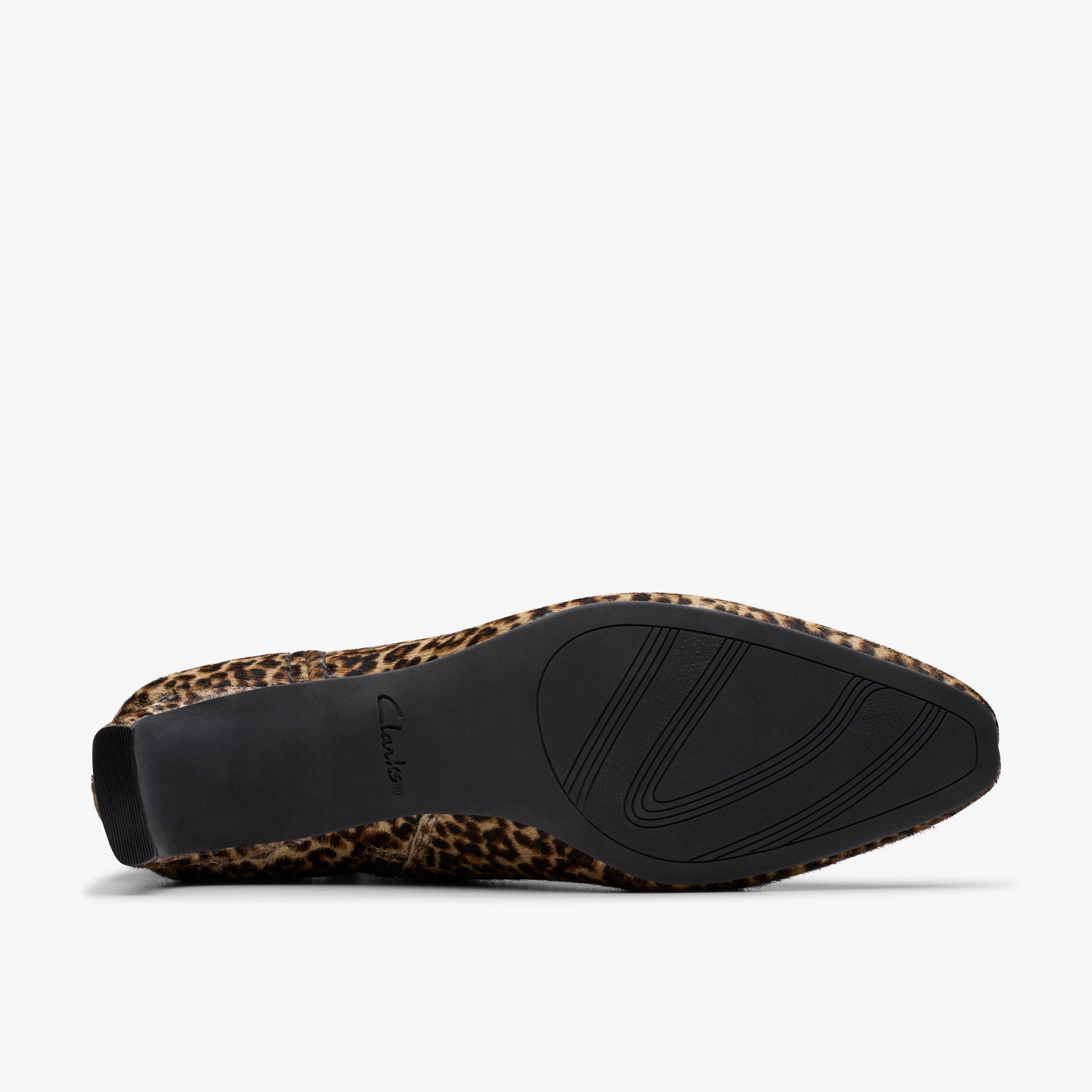 Clarks leopard print flats discount