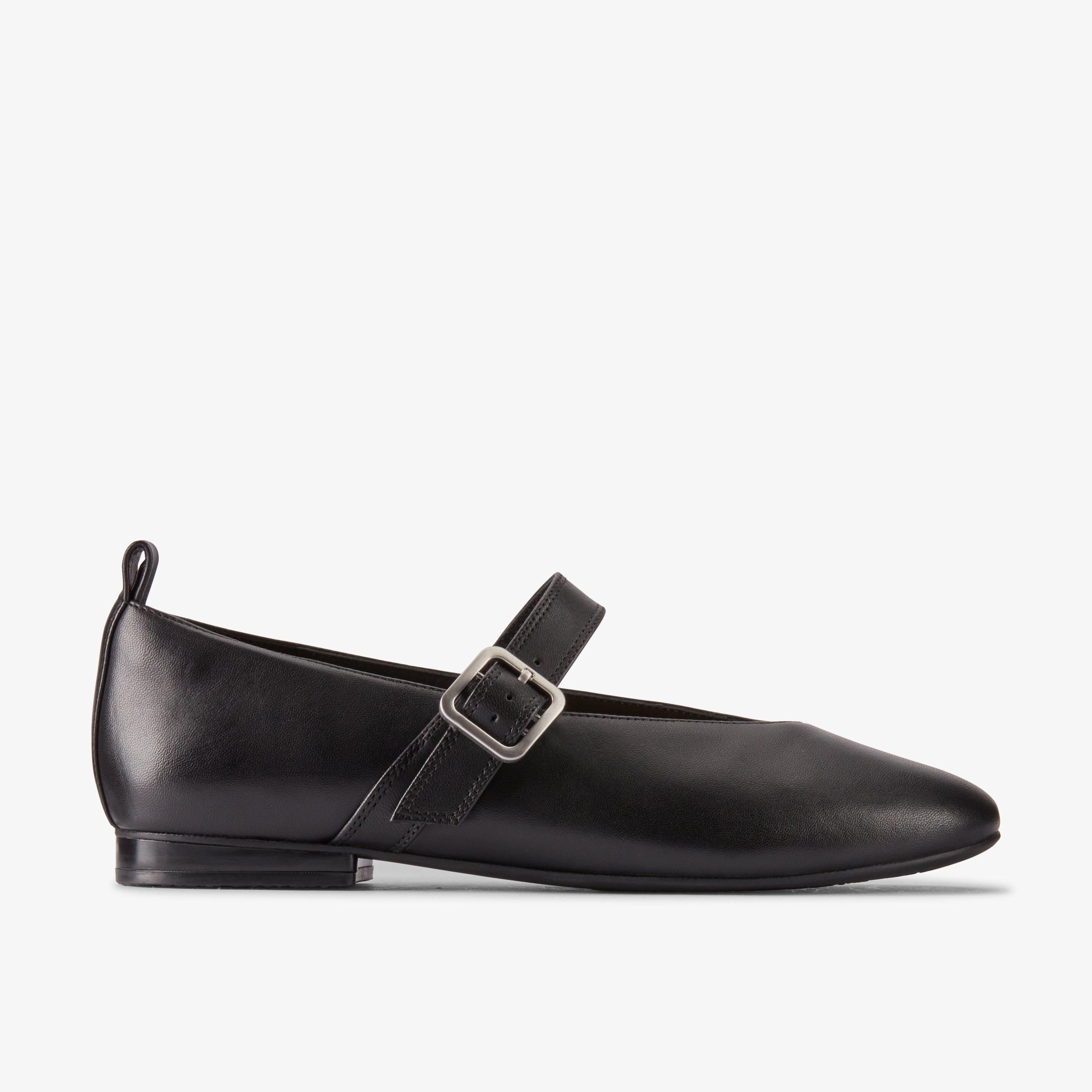 Womens Fawna Bar Black Leather Mary Jane | Clarks