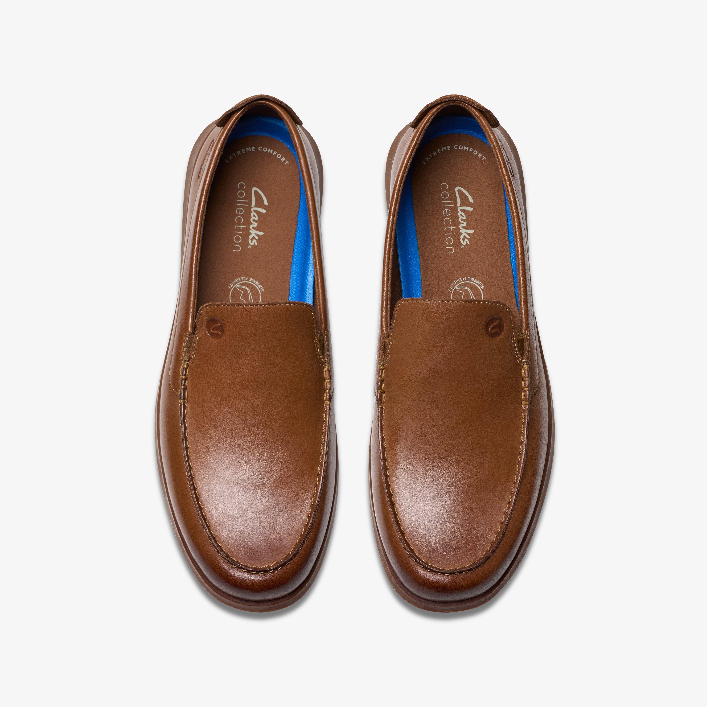 Flexway Step Tan Leather Slip Ons, view 6 of 6