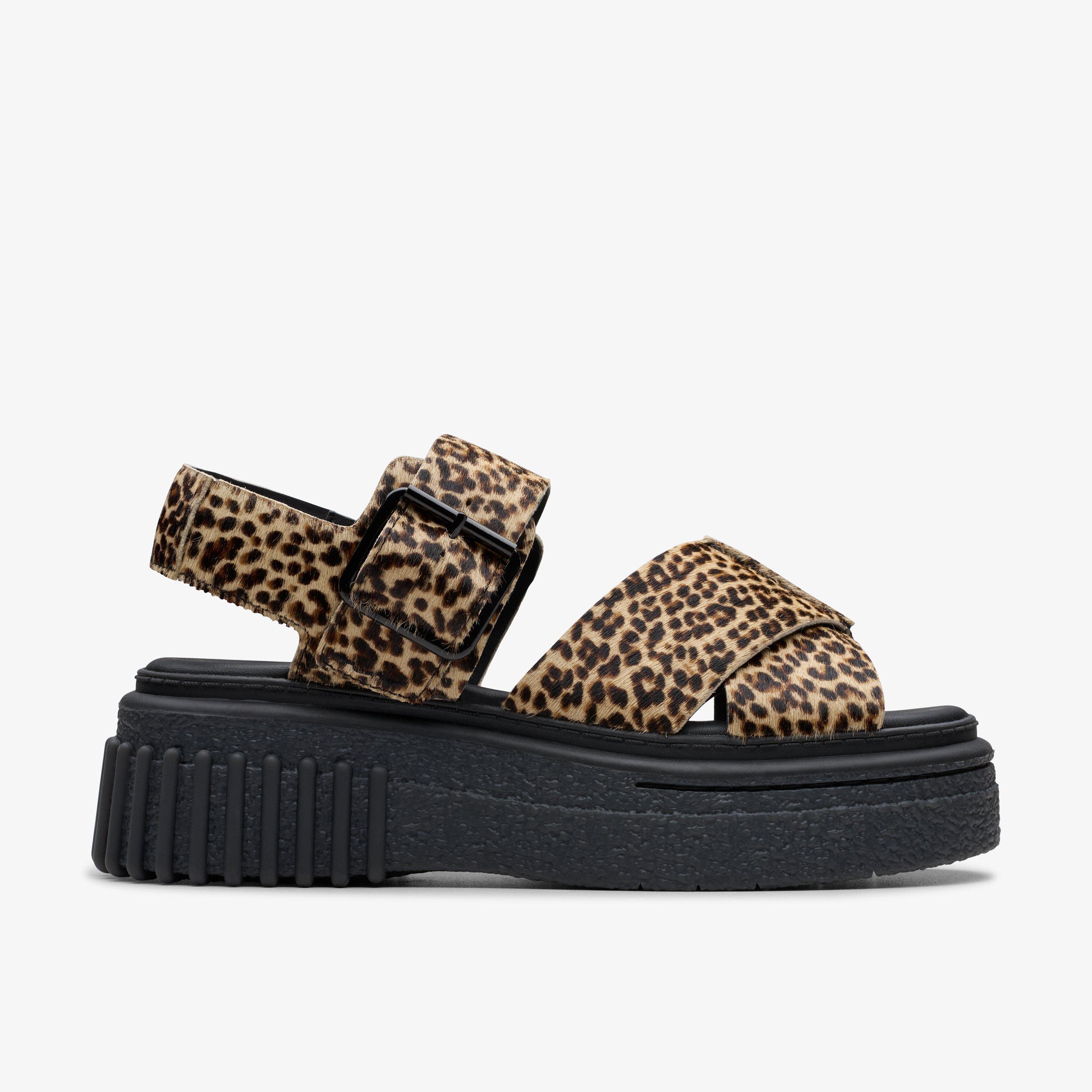 Womens Evamar Wish Leopard Print Strappy Sandals | Clarks UK