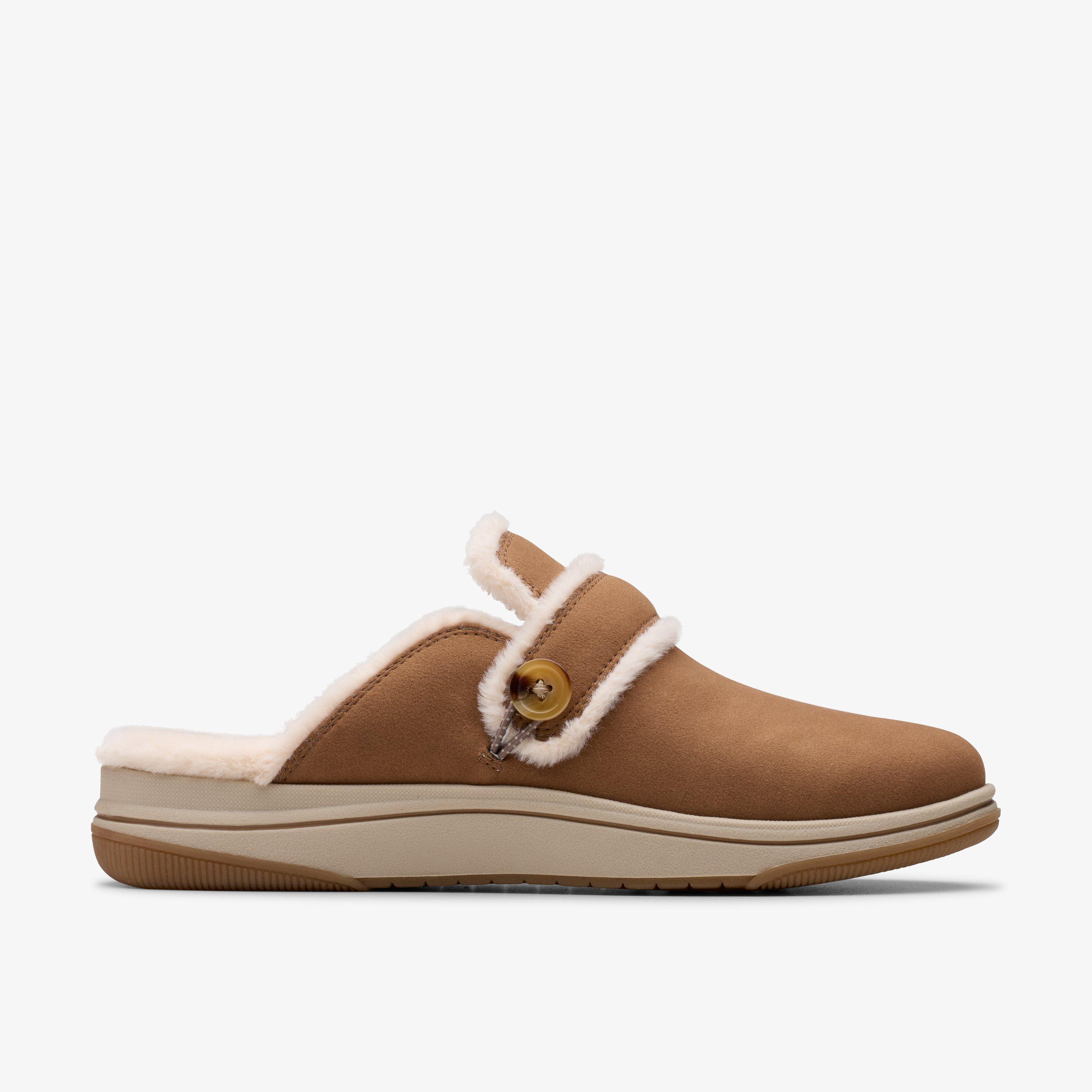 Mules Clarks En Cuir Plateforme Talon Haut Marron - Taille 8,5 N (étroite) - Occasion Excellent état