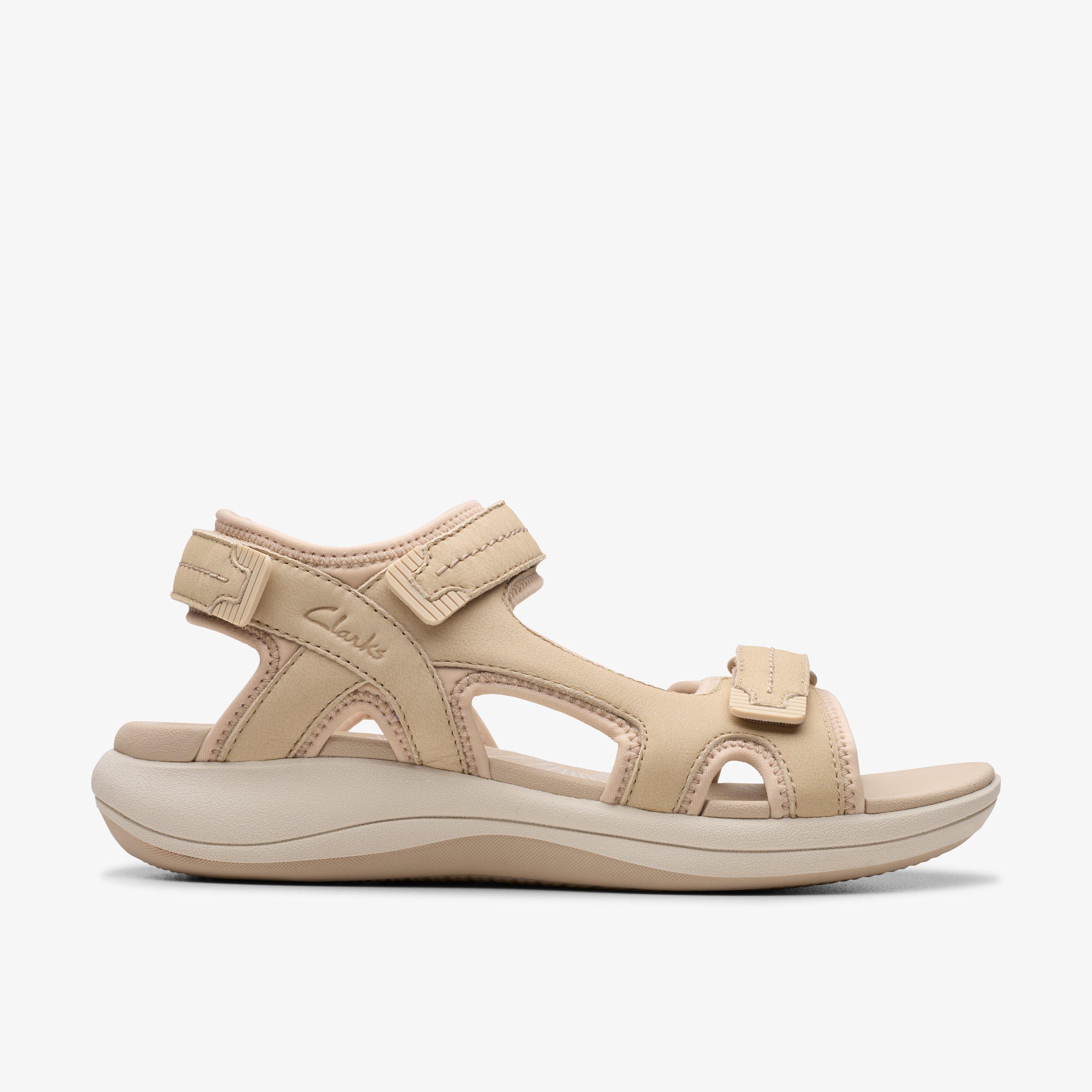 Mira Free Sand Nubuck Flat Sandals, view 1 of 6