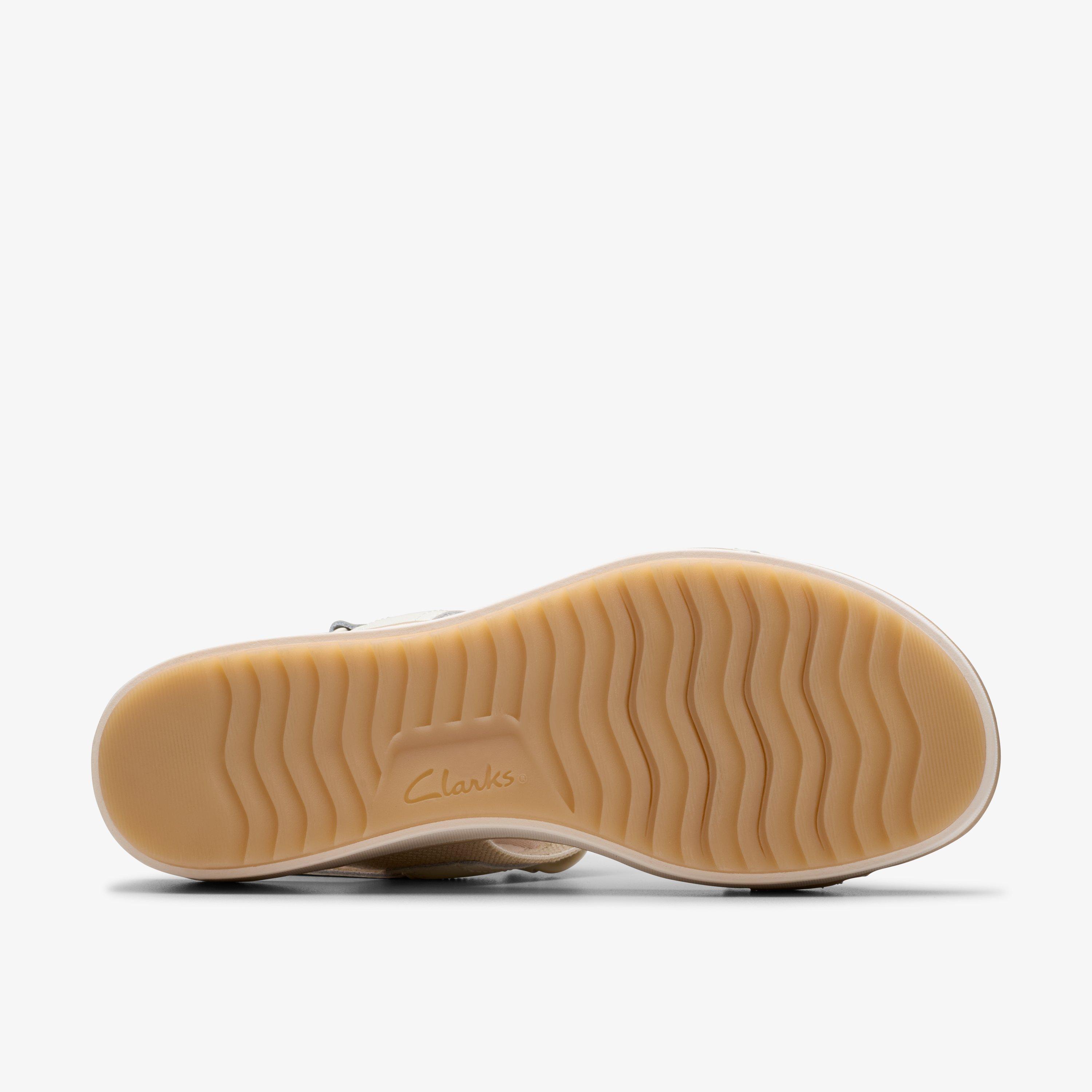 Wrenly Eve Off White Leather Wedges, view 3 of 6