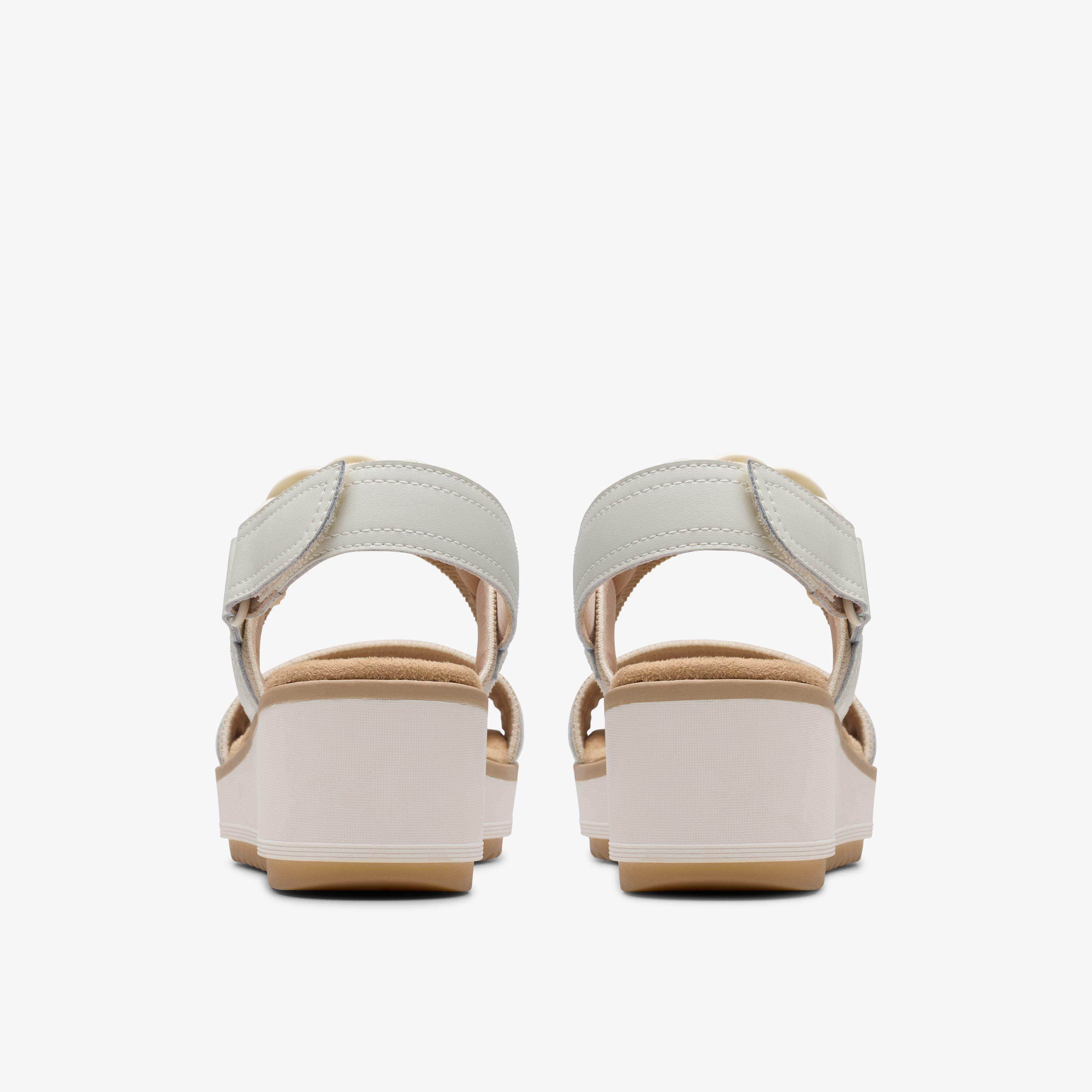 Wrenly Eve Off White Leather Wedges, view 5 of 6
