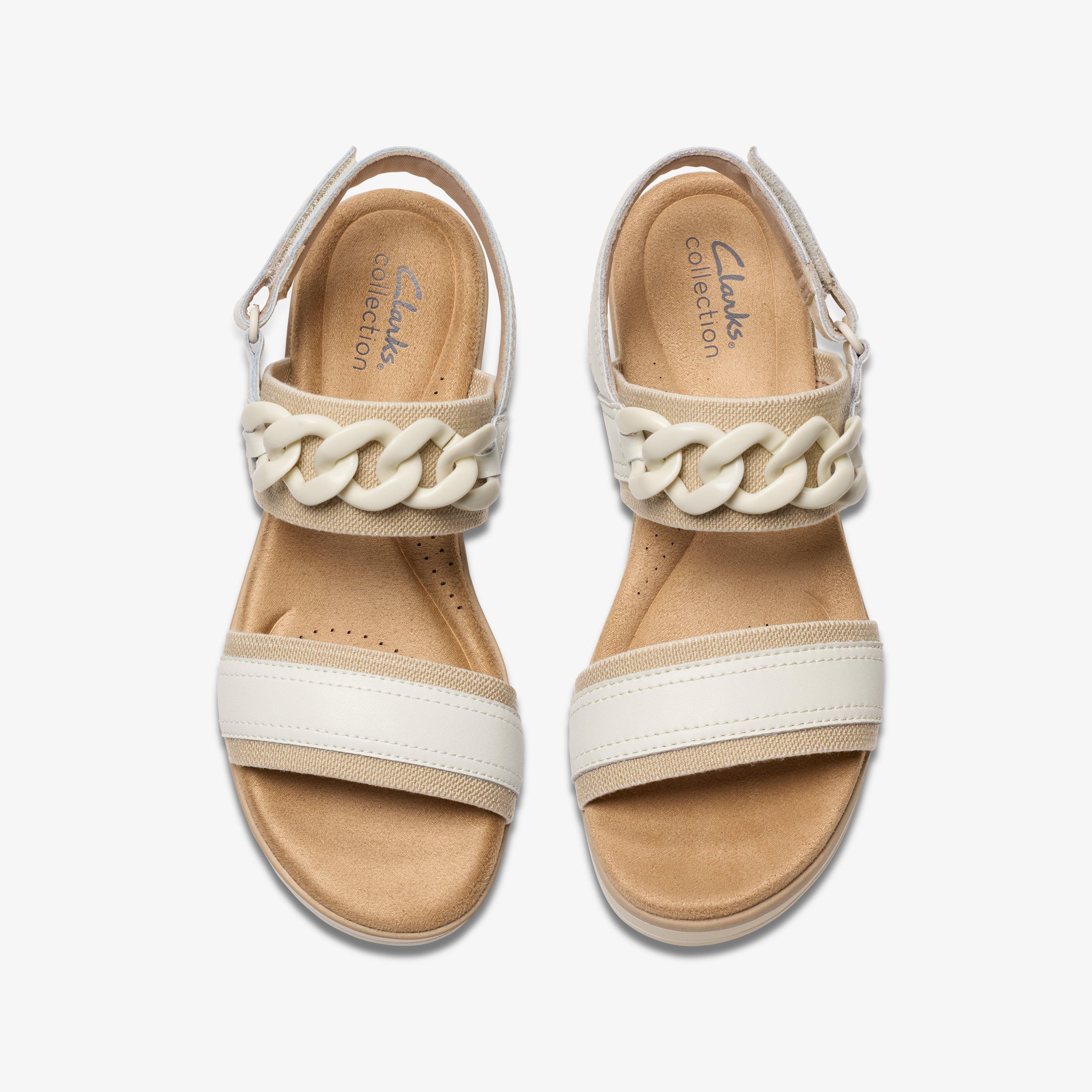 Wrenly Eve Off White Leather Wedges, view 6 of 6
