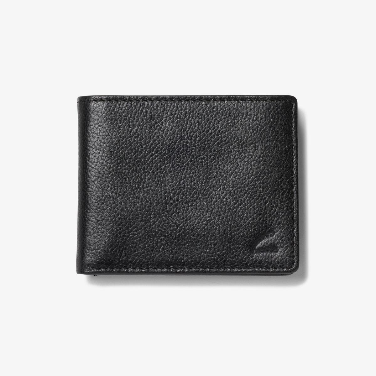 Pebbled Leather Slimfold Wallet — Black