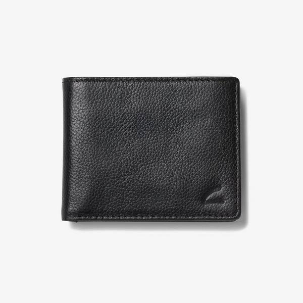 Pebbled Leather Slimfold Wallet — Black
