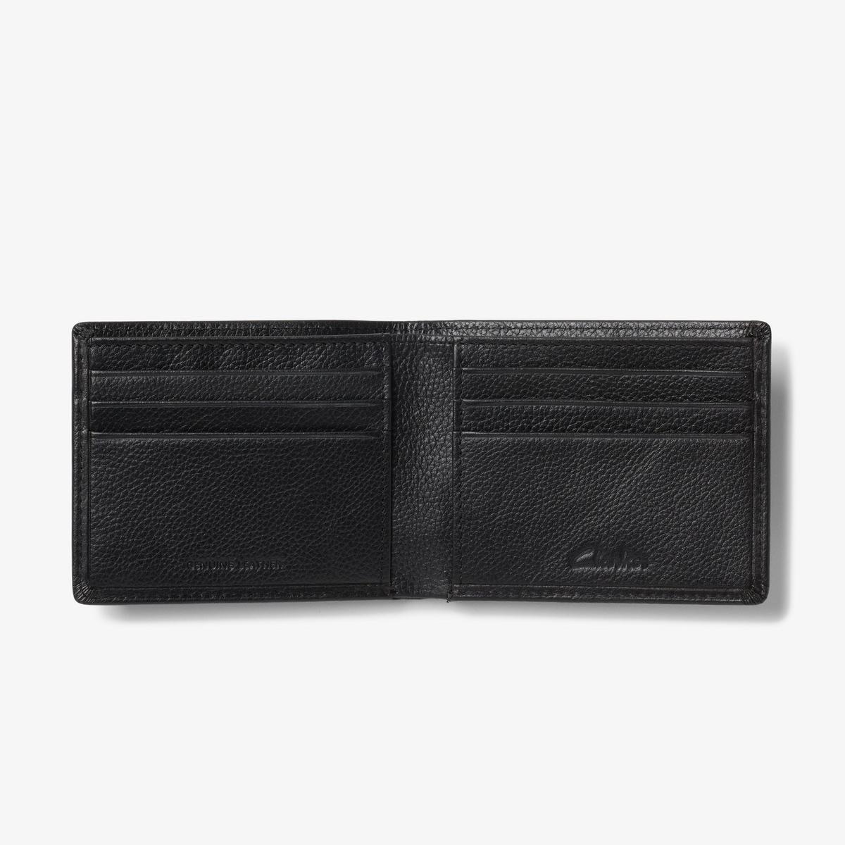 Pebbled Leather Slimfold Wallet — Black