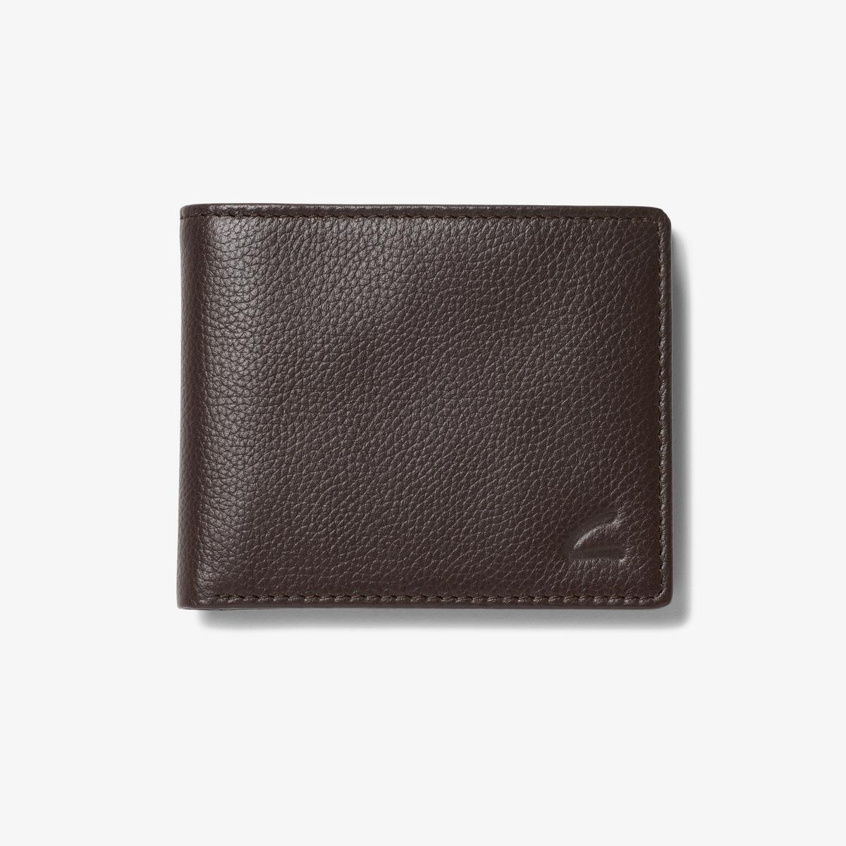 Pebbled Leather Slimfold Wallet — Brown
