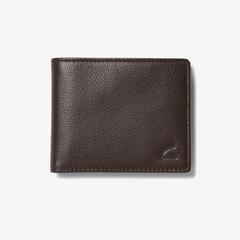 Pebbled Leather Slimfold Wallet — Brown 1