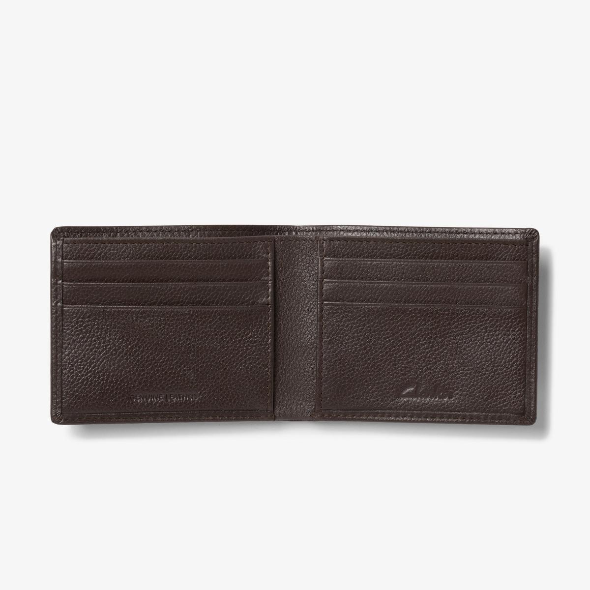 Pebbled Leather Slimfold Wallet — Brown