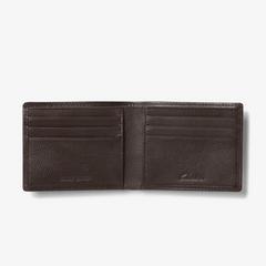 Pebbled Leather Slimfold Wallet — Brown 2