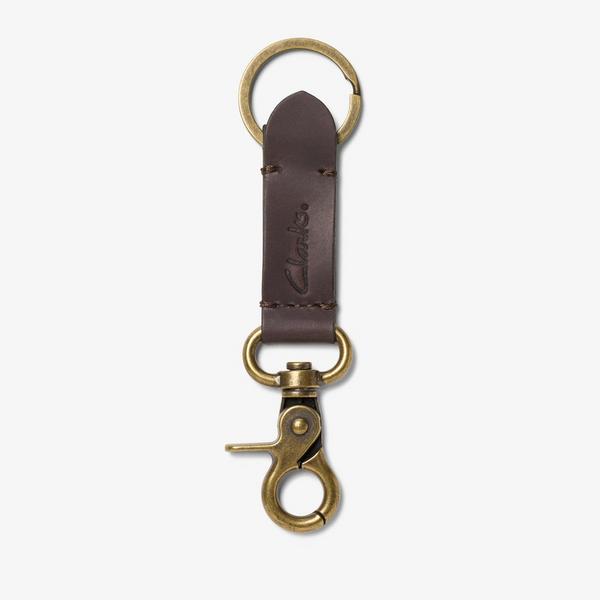 Oiled Leather Key Fob — Brown