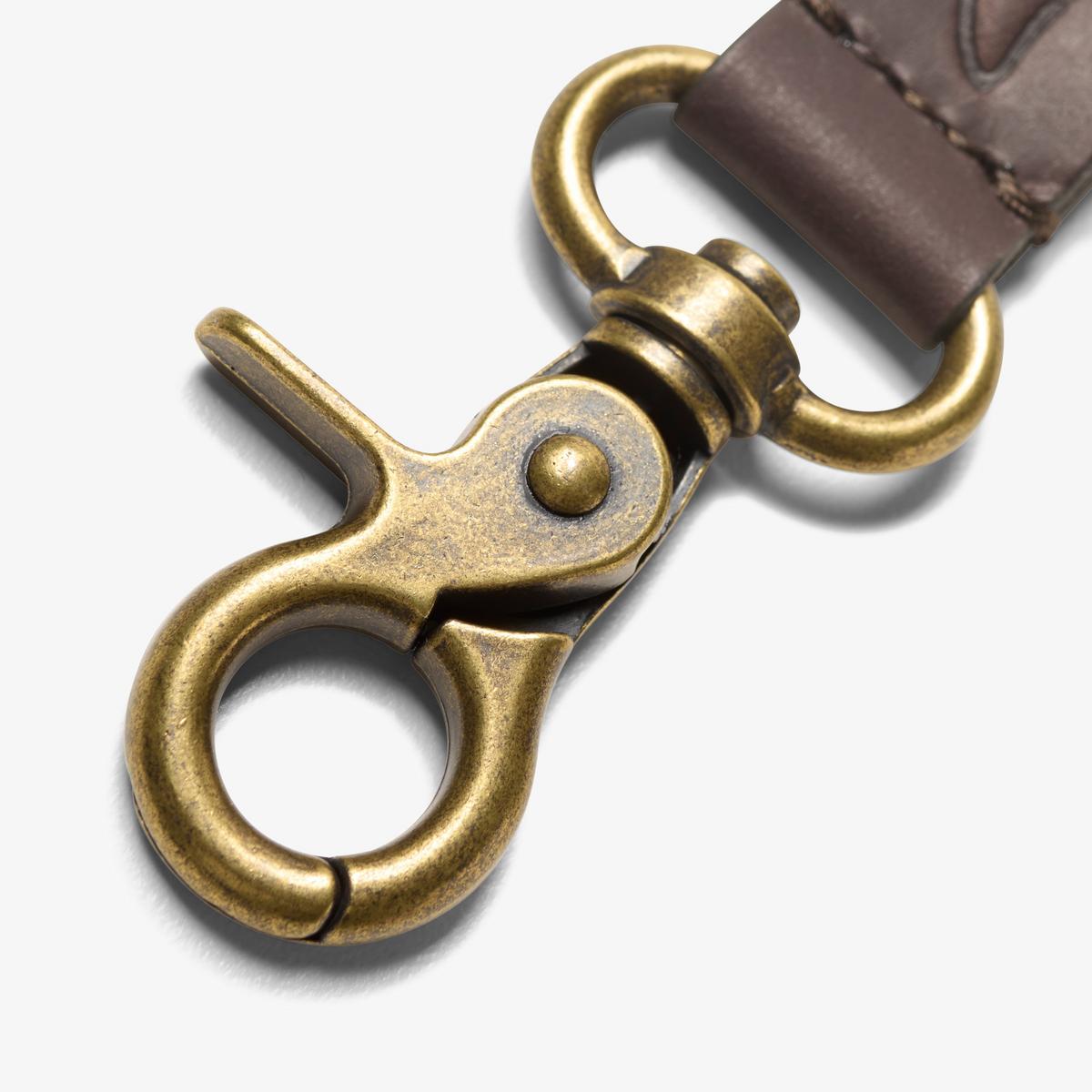 Oiled Leather Key Fob — Brown