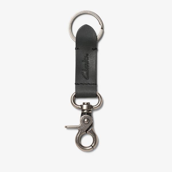 Oiled Leather Key Fob — Black