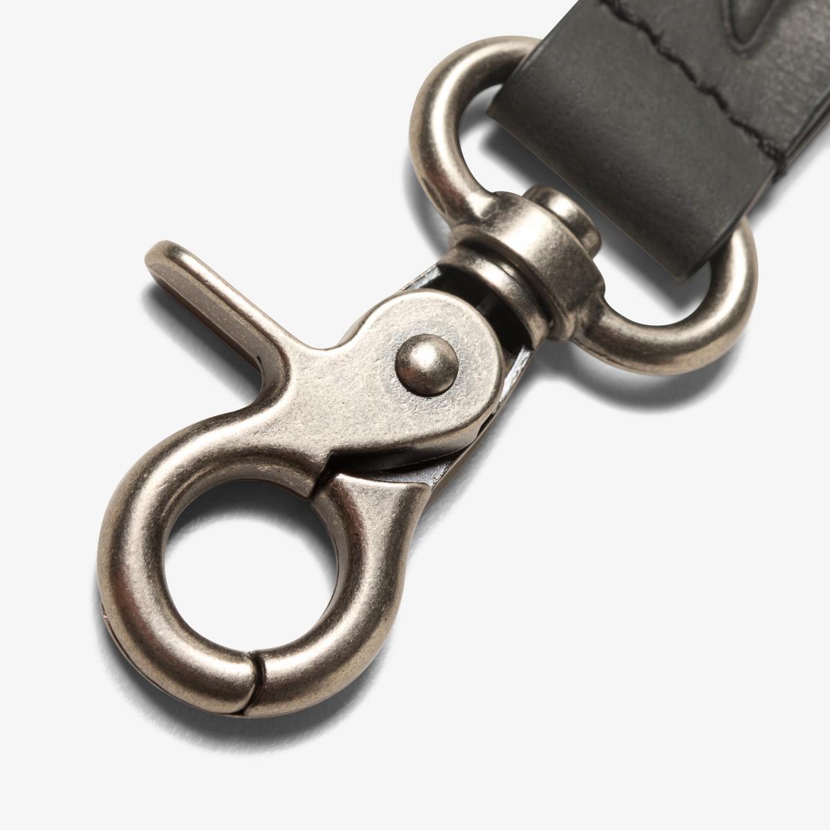 Oiled Leather Key Fob — Black