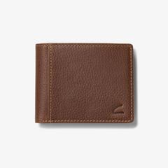 Pebbled Leather Slimfold Wallet — Brown 1