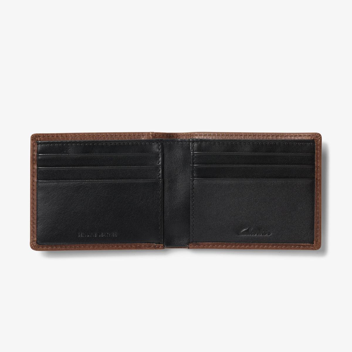 Pebbled Leather Slimfold Wallet — Brown