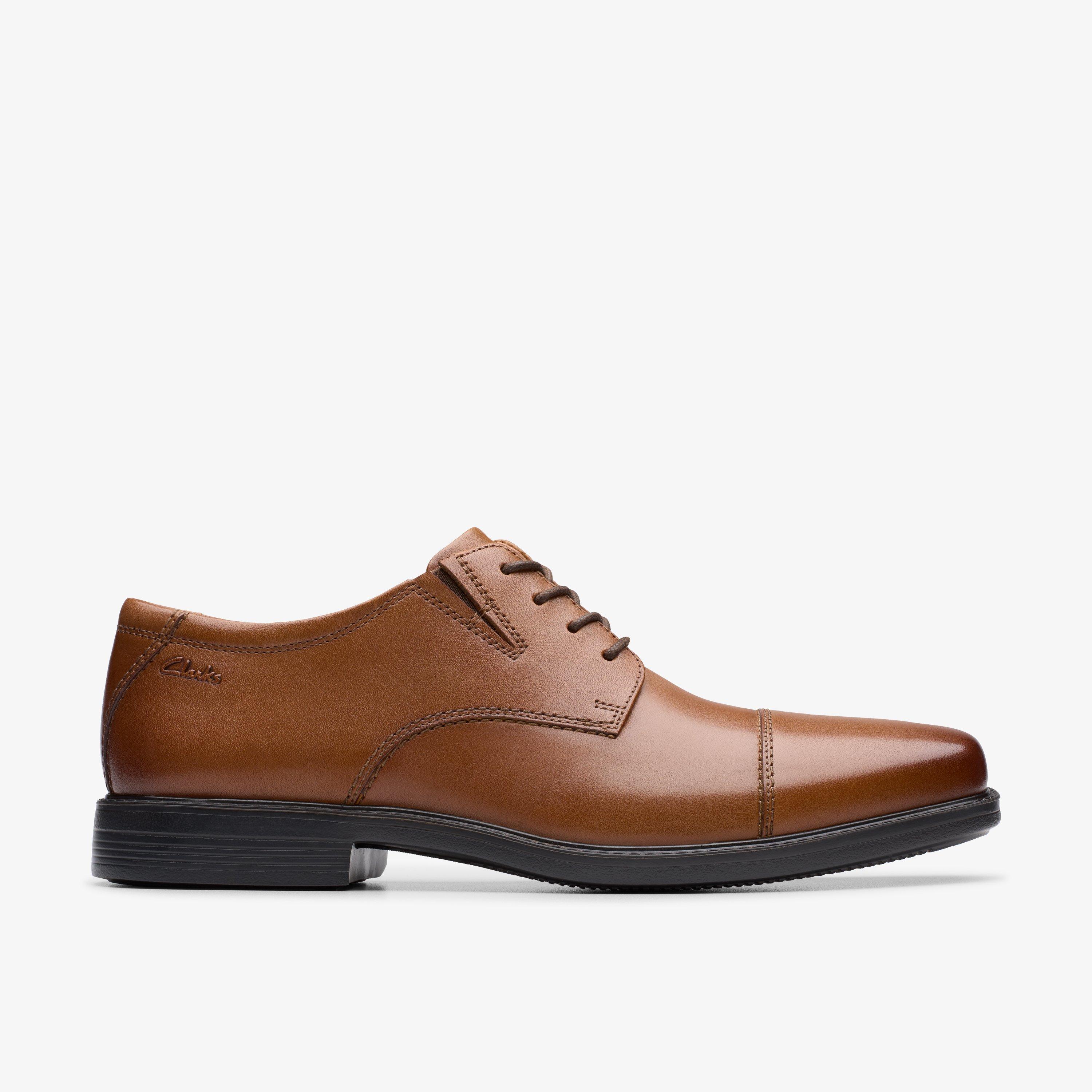 Cosgrove Cap Dark Tan Leather Derby Shoes Lace Up, view 1 of 6