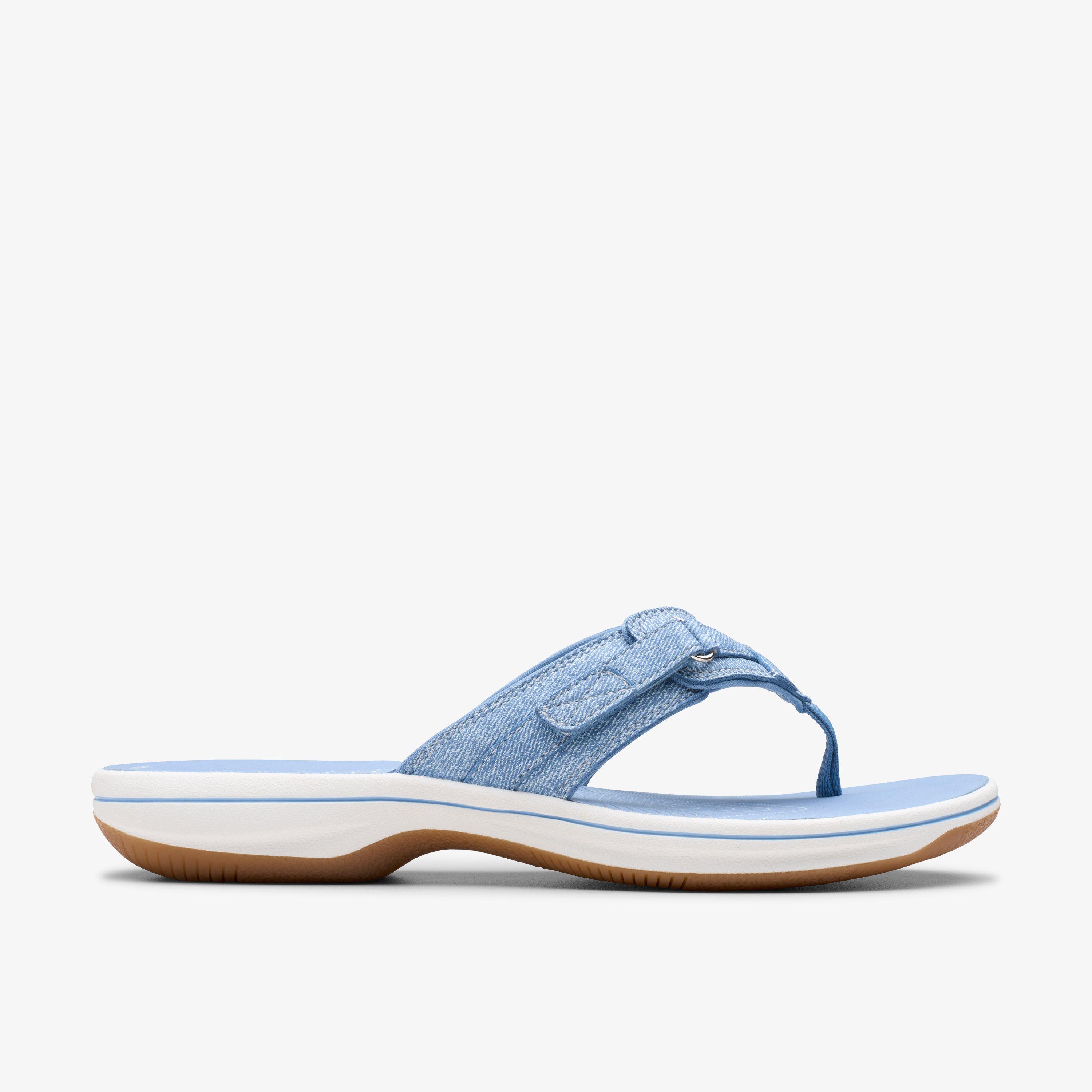 Brinkley Sea Denim Blue Interest Flip Flop Flat Sandals Flip Flops, view 1 of 6