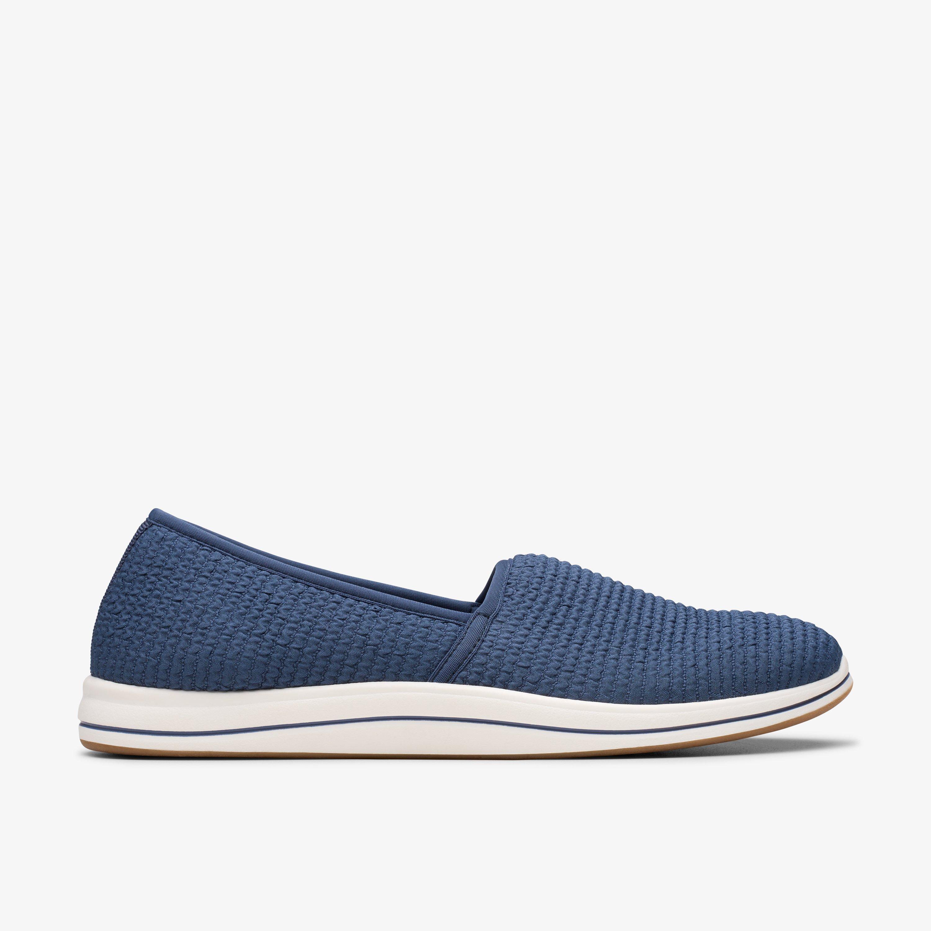 Brinkley Strech Navy Slip Ons, view 1 of 6