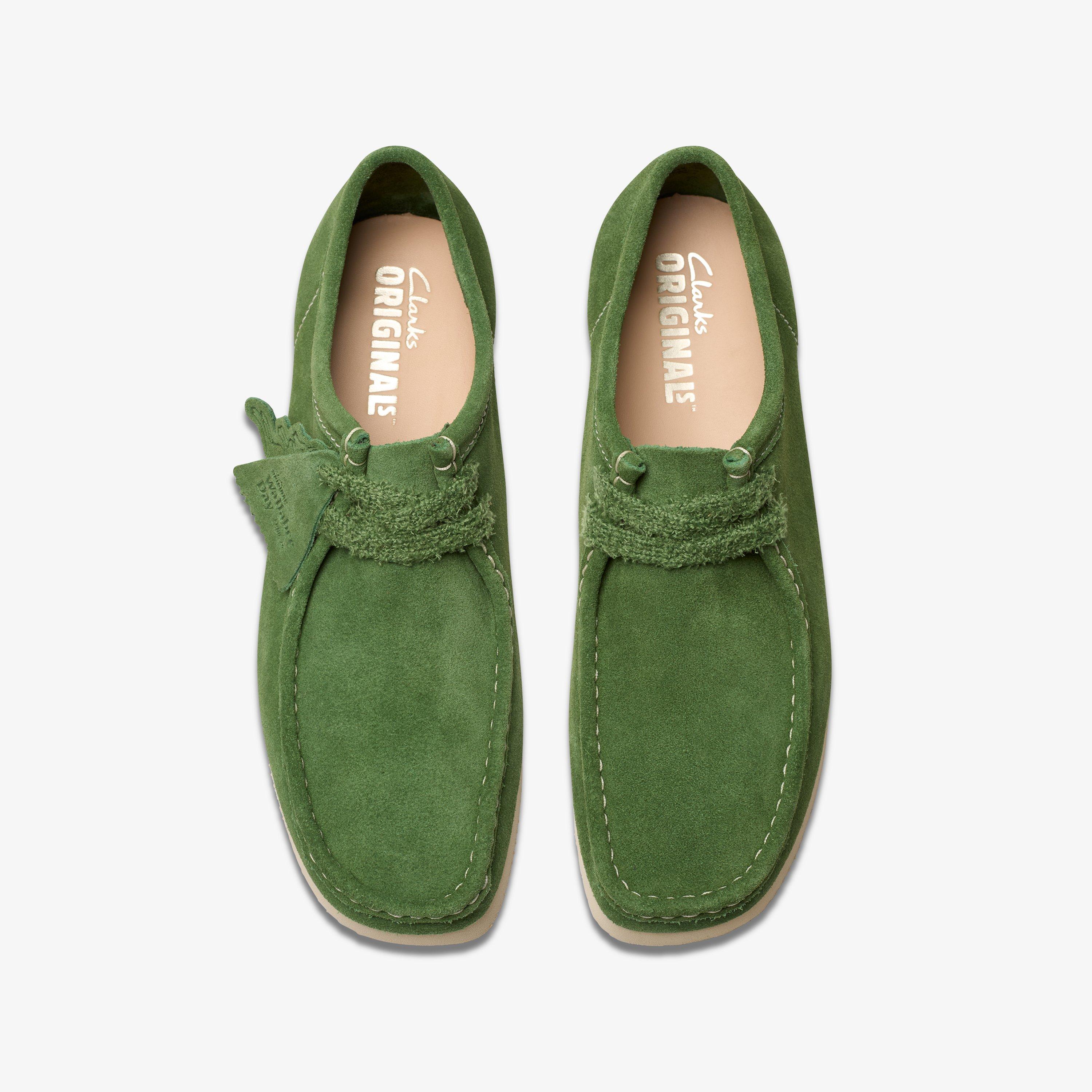 Wallabee 2604 Gamuza Verde Wallabee Zapatos con cordones, view 6 of 7