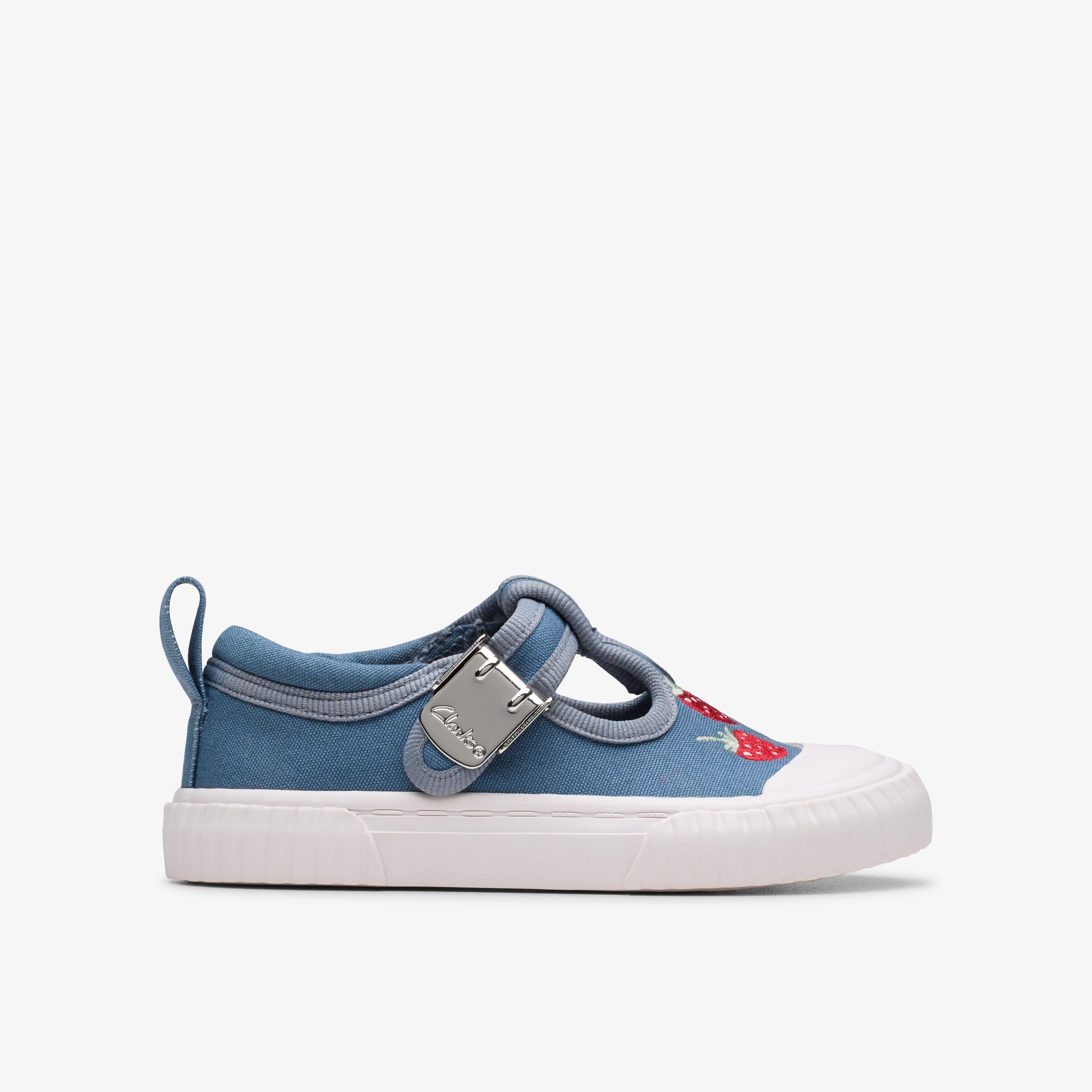 Foxing Berry Toddler Blue Canvas Canvas T Bar Shoes, view 1 of 6