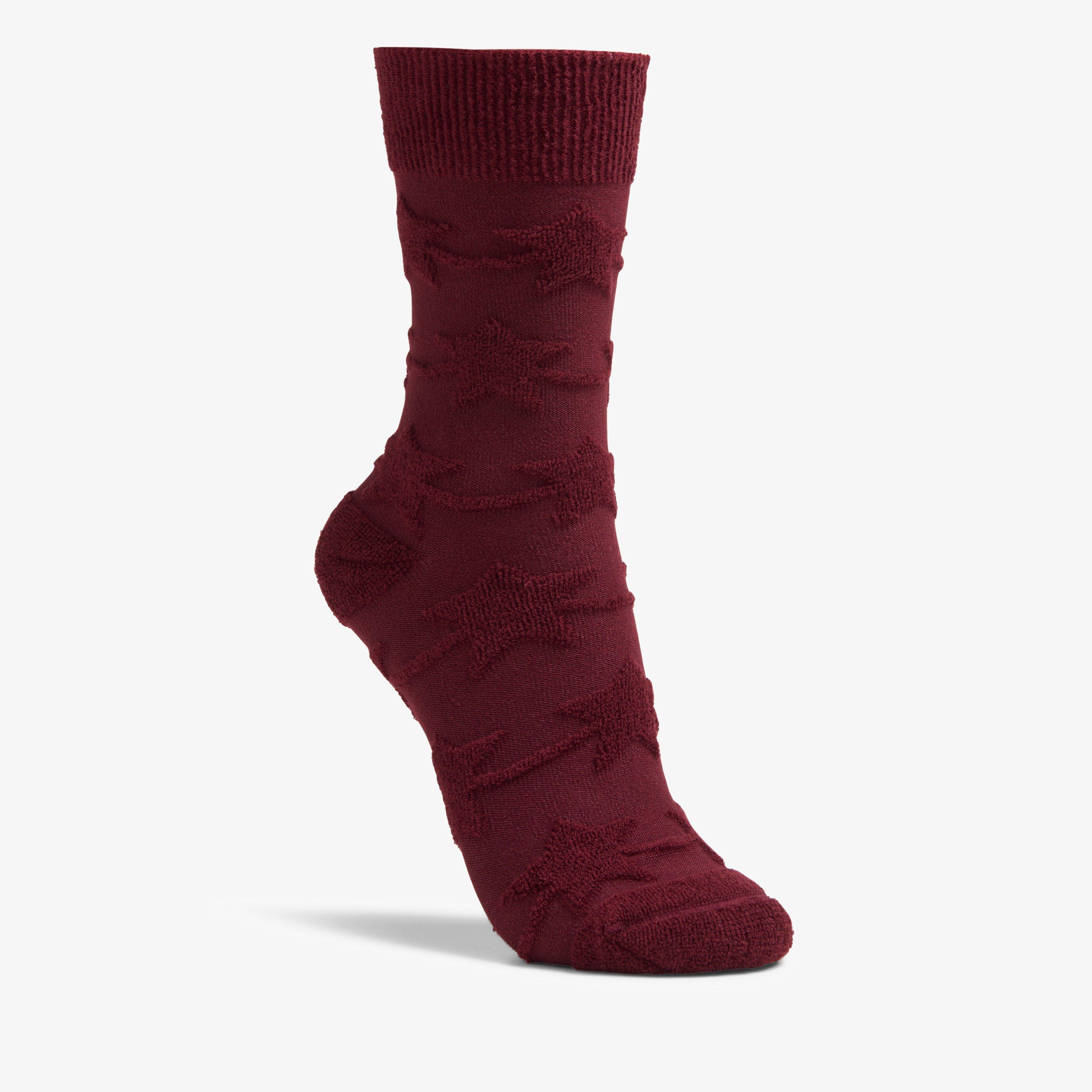 Raised Star Sol Sock Wine Socks, view 1 of 3