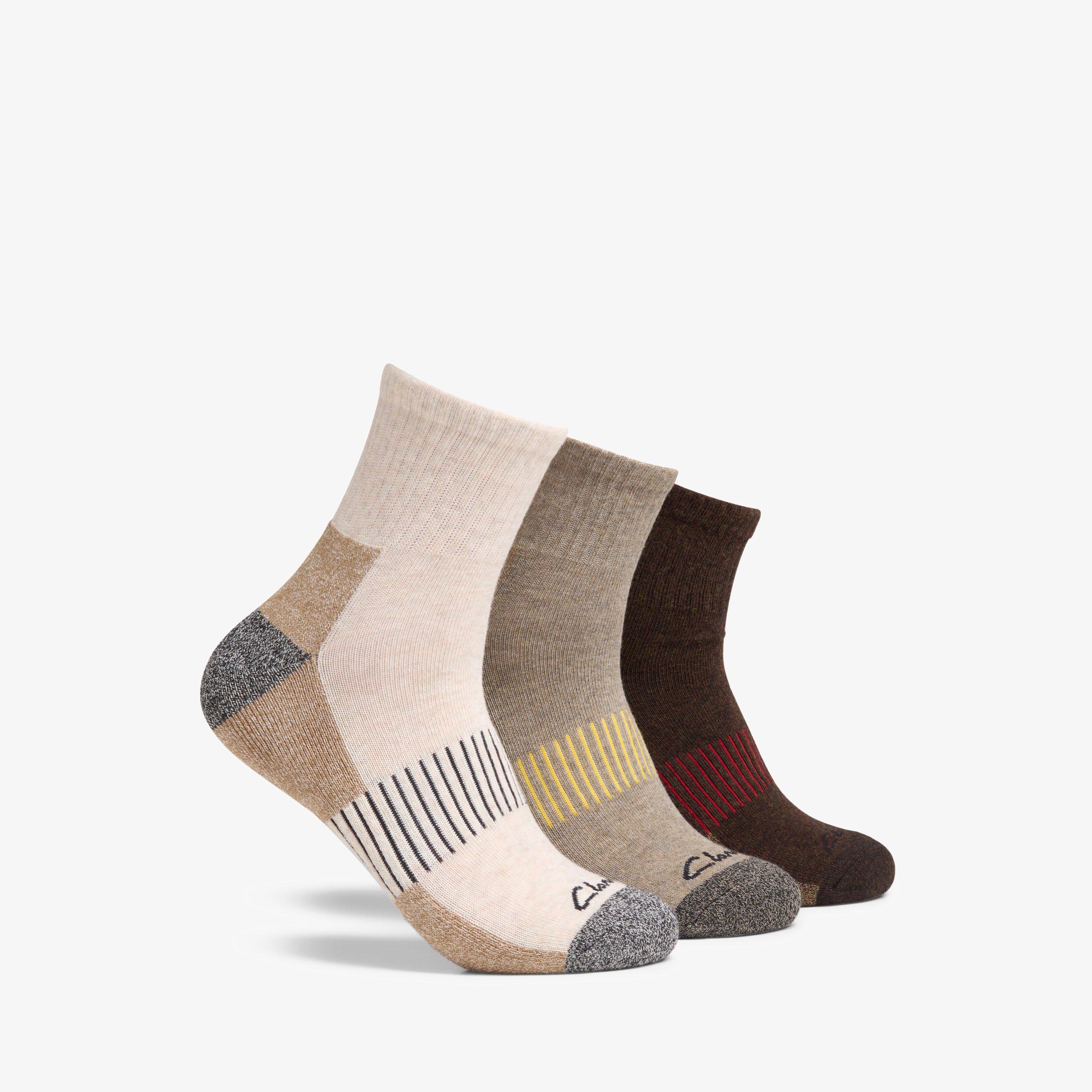 3 Pack Ankle Sport Sock Brown Socks, view 1 of 3