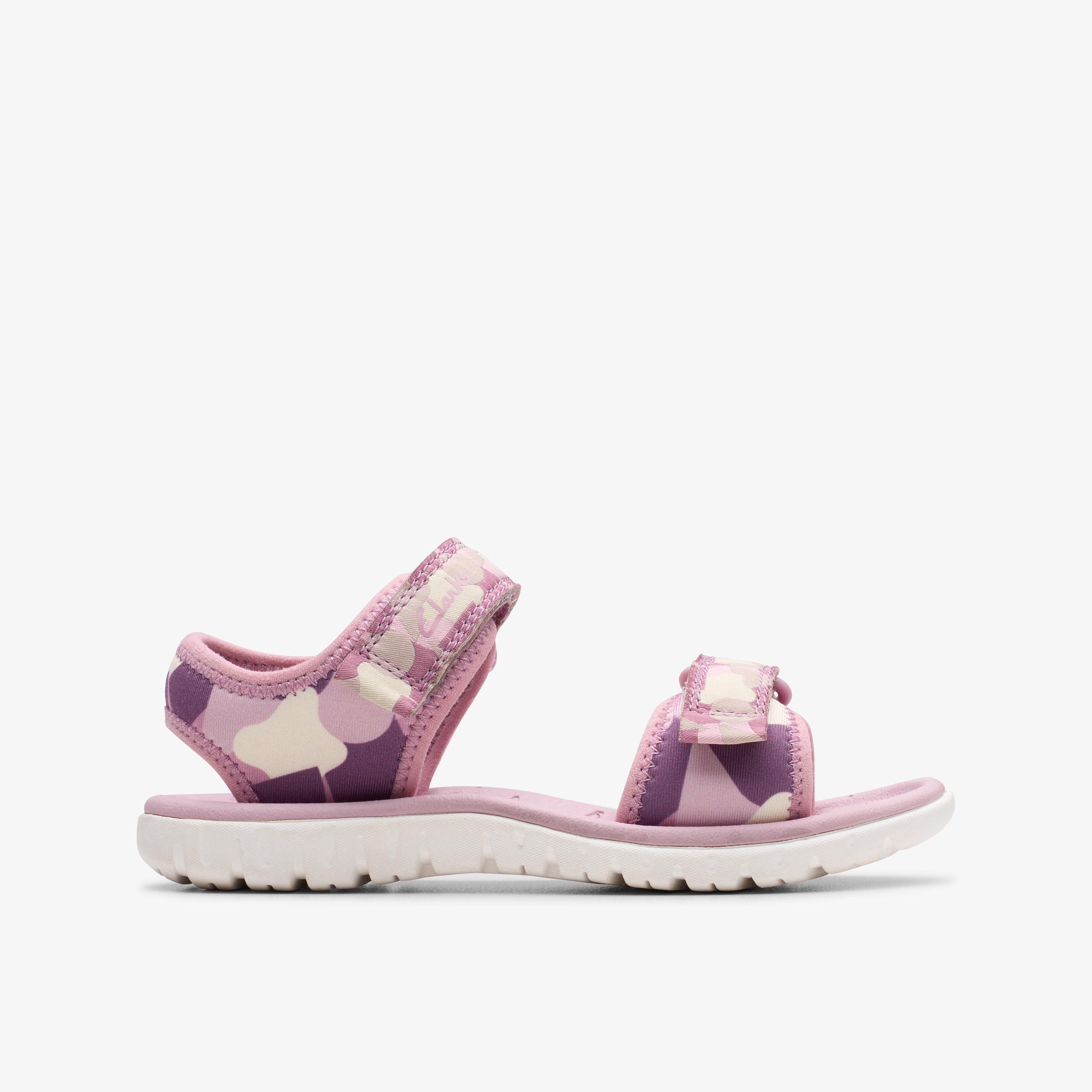 Surfing Tide Kid Pink Interest Flat Sandals Riptape, view 1 of 6