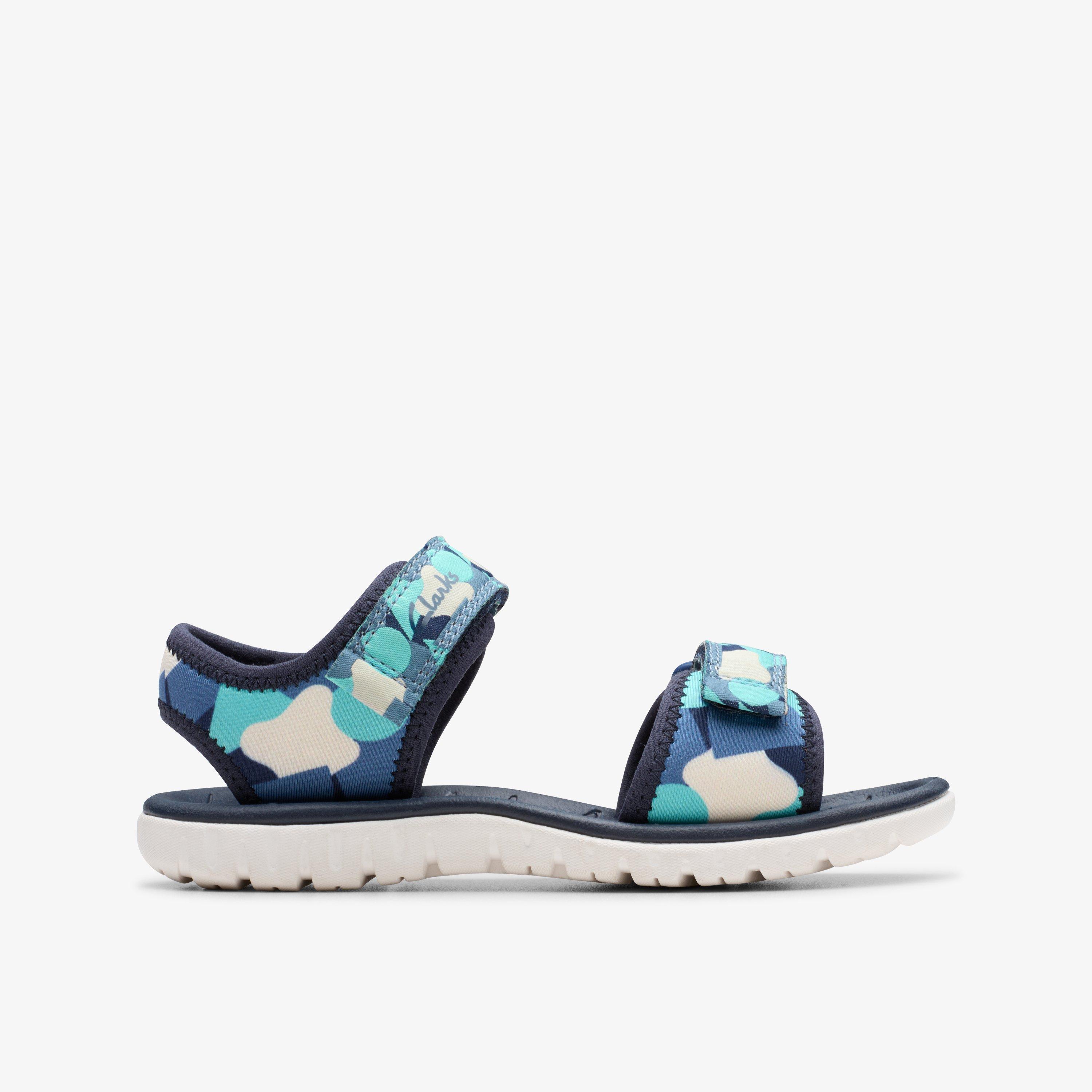 Surfing Tide Kid Aqua Combination Flat Sandals Riptape, view 1 of 6