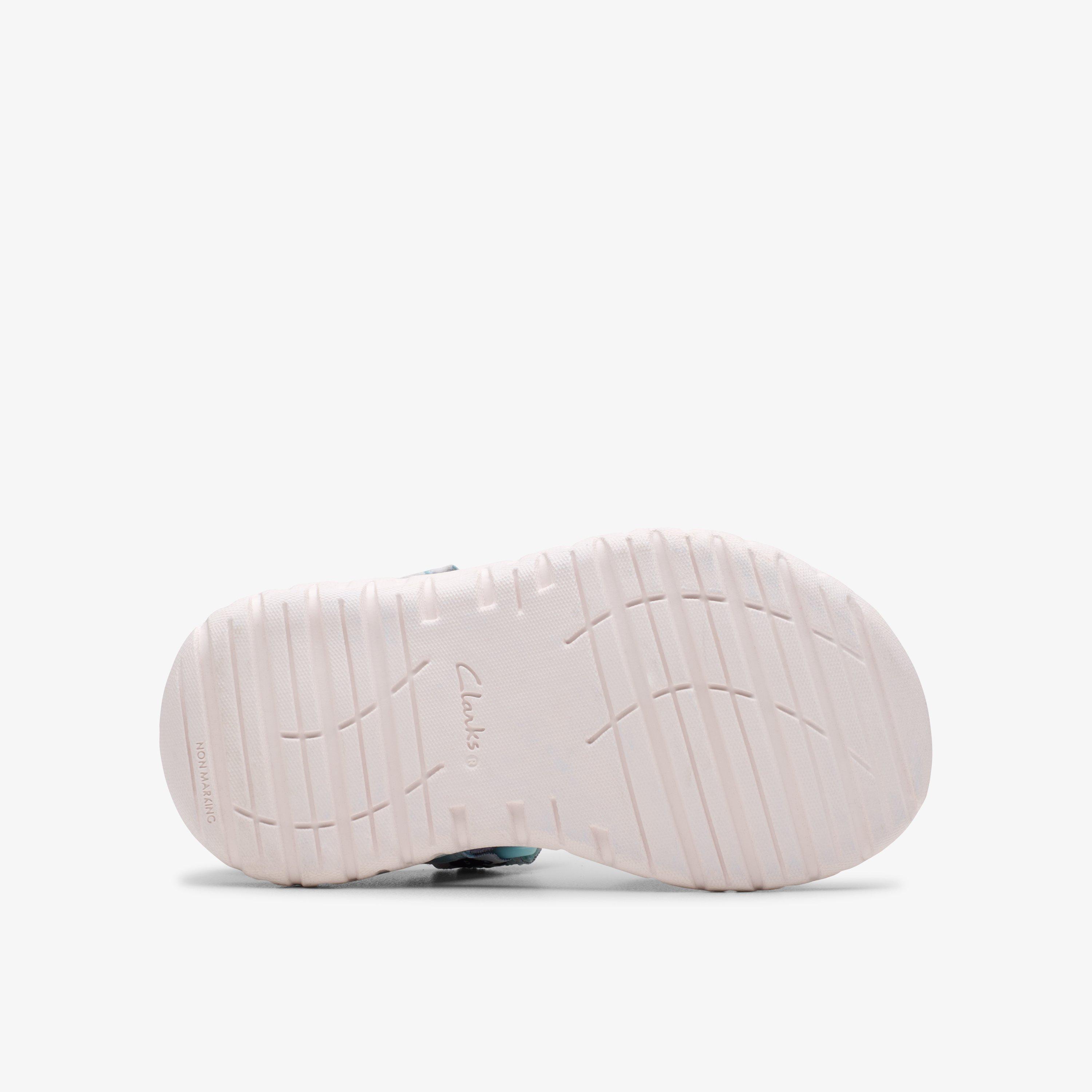 Surfing Tide Toddler Silver Flat Sandals Riptape, view 3 of 6