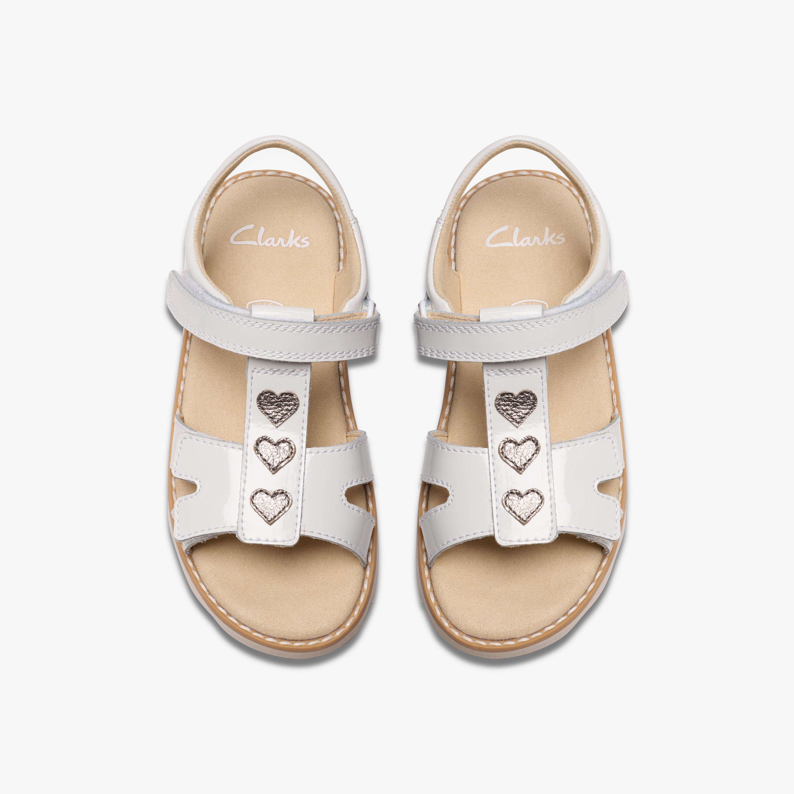 Crown Skip Kid White Patent Flat Sandals, view 6 of 6