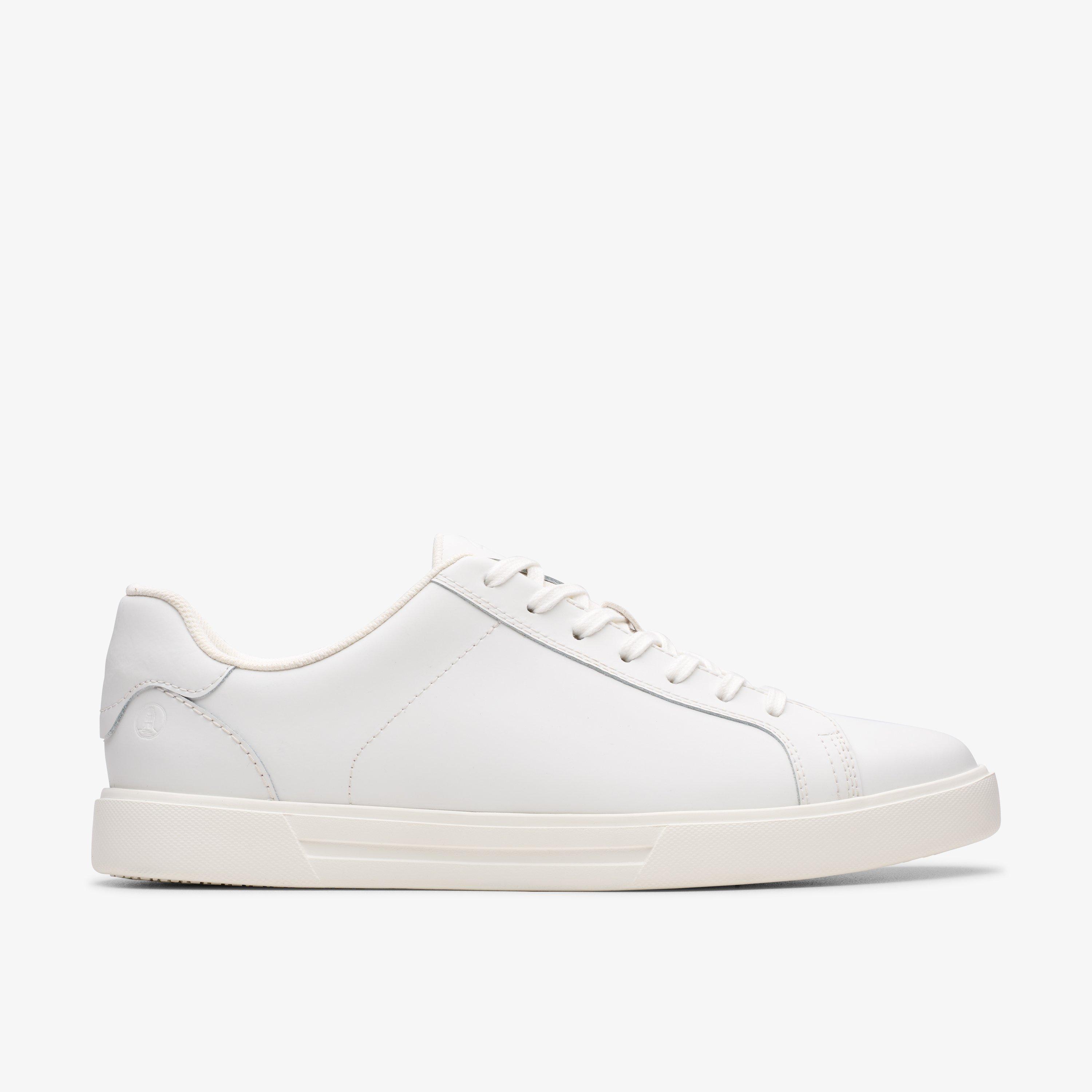 Size 12 Clarks Romsey Lace White Leather trainers