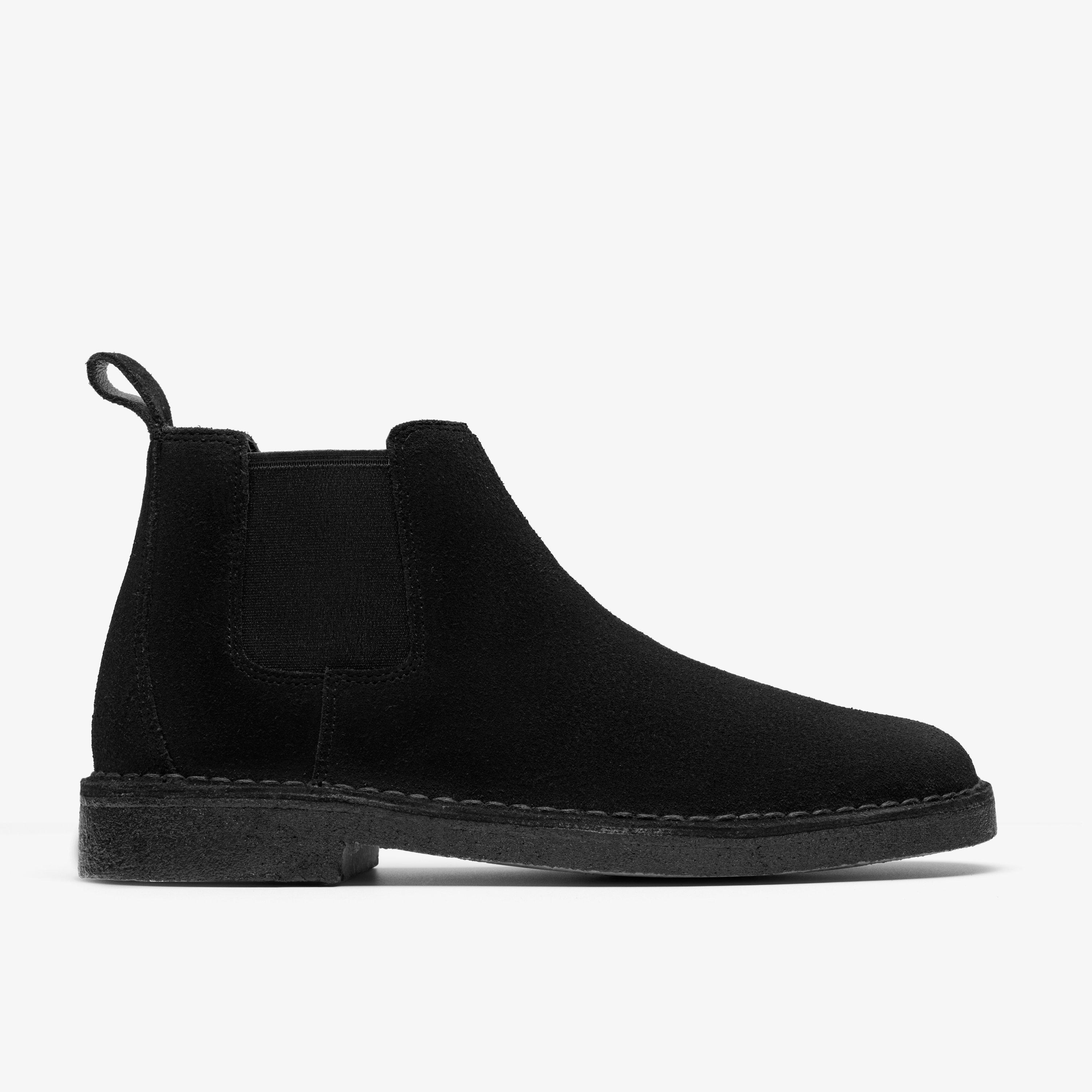 Desert Chelsea Black Suede Chelsea Boots Ankle Boots Desert Boots, view 1 of 6
