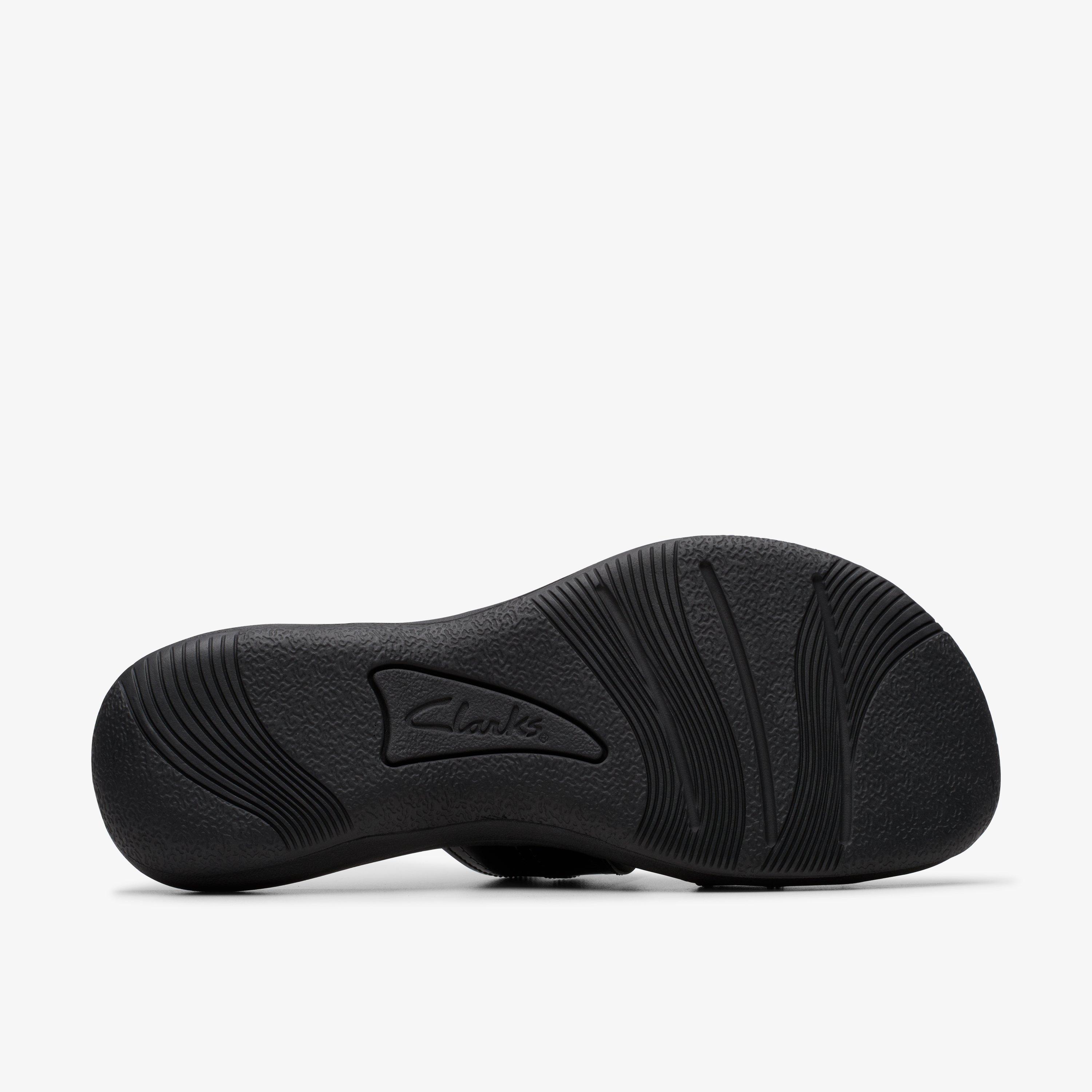 Clarks Laurieann Holly Sandalo Uomo – Pelle Nera, Cinturini Regolabili, Plantare Comfort, Tacco 3.5 Cm, 38.5 EU
