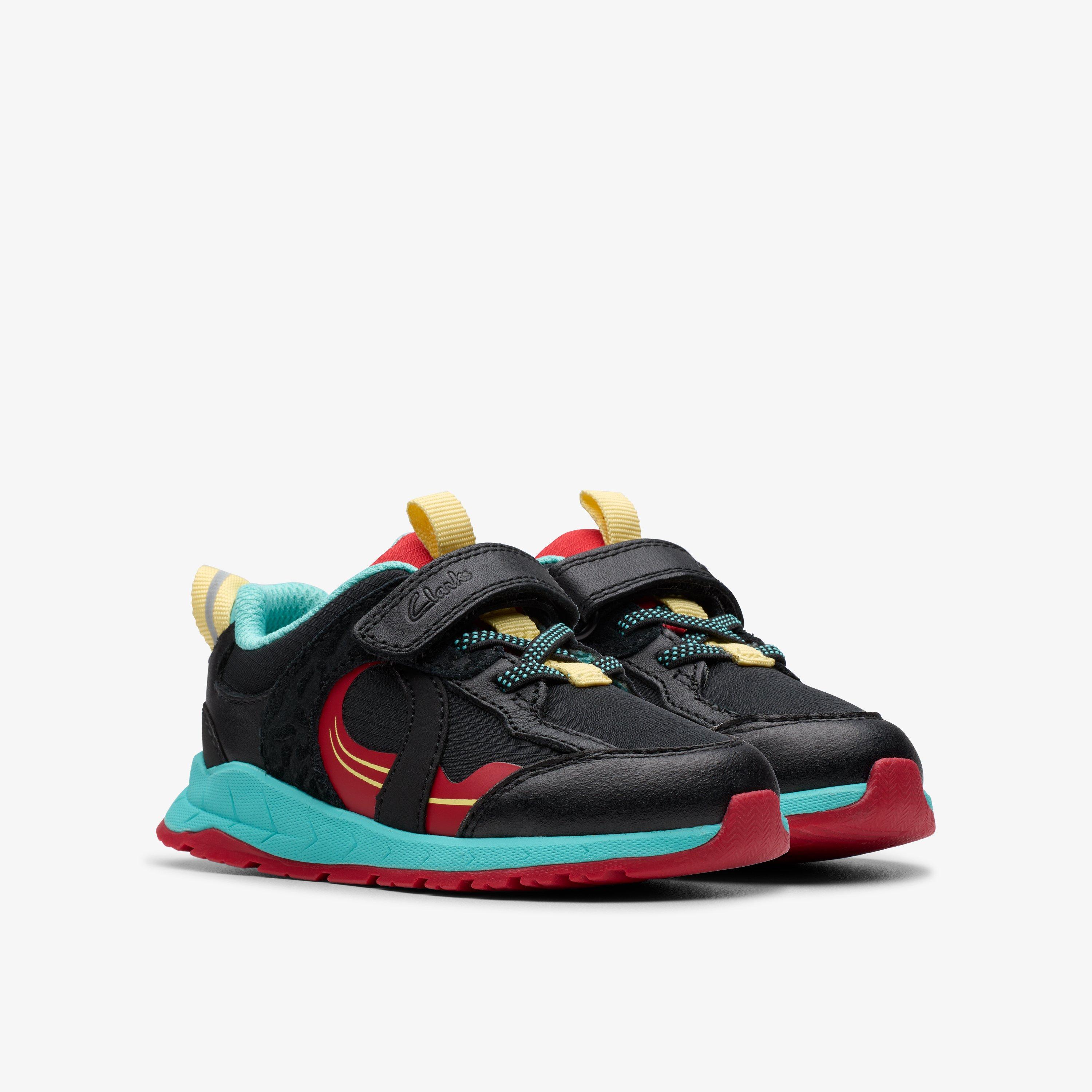 Selva Hero Toddler Black Trainers Riptape, view 4 of 7