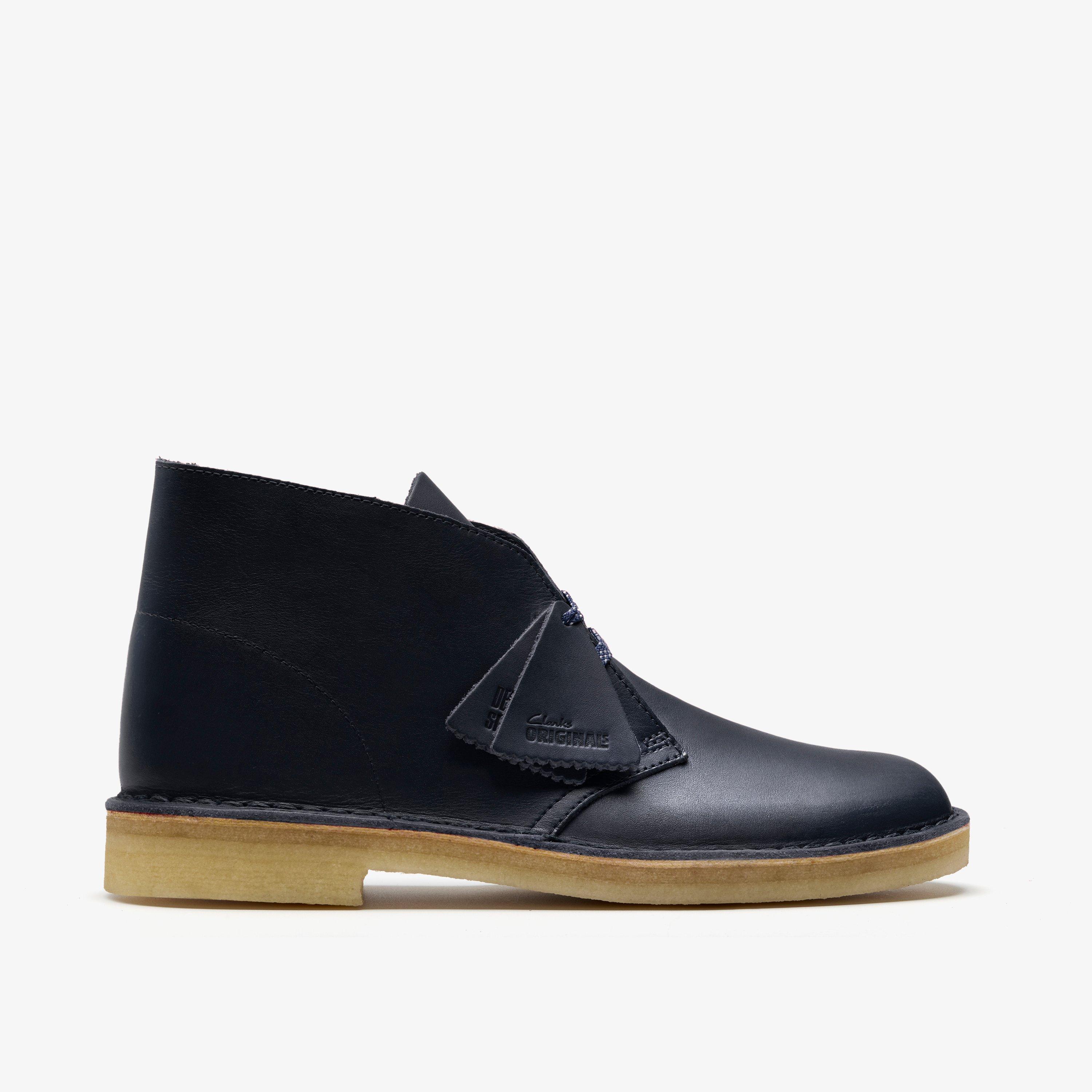 Desert Boot Navy Leather Desert Boots, view 1 of 9
