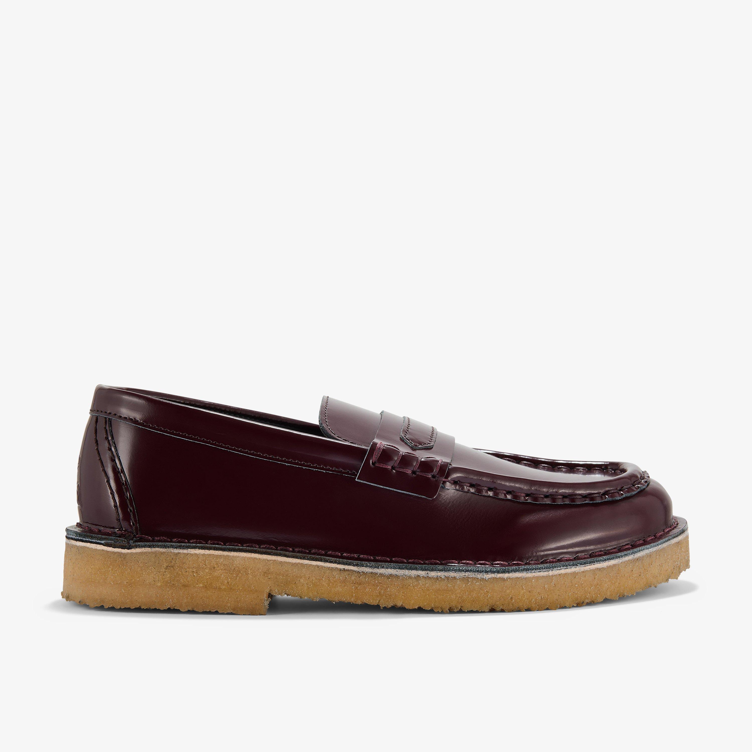 Womens Nomad Loafer. Wine Patent Shoes | Clarks