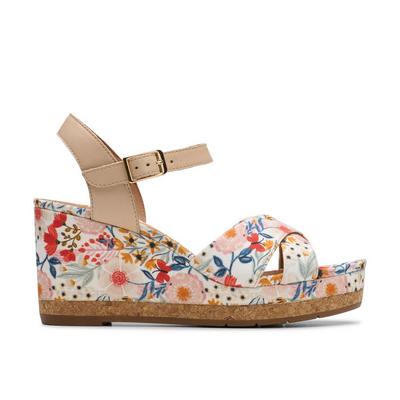 Clarks Womens Chicly Floral Wedges