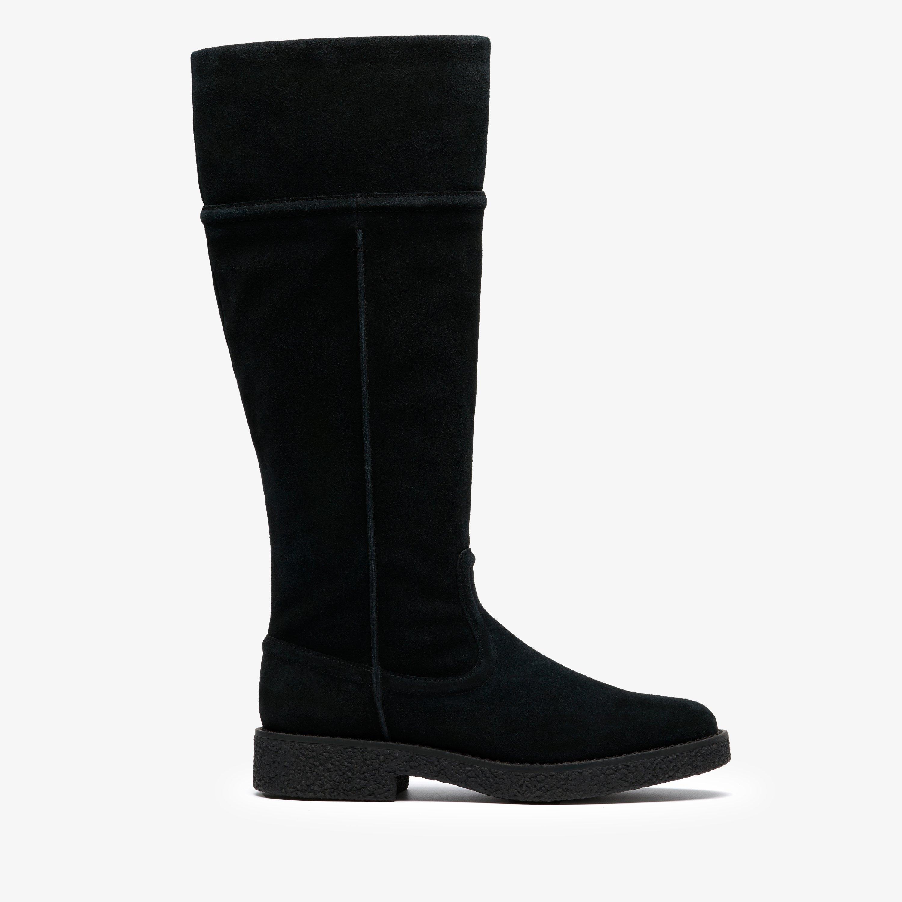 Nella Hi Black Suede Knee High Boots, view 1 of 6