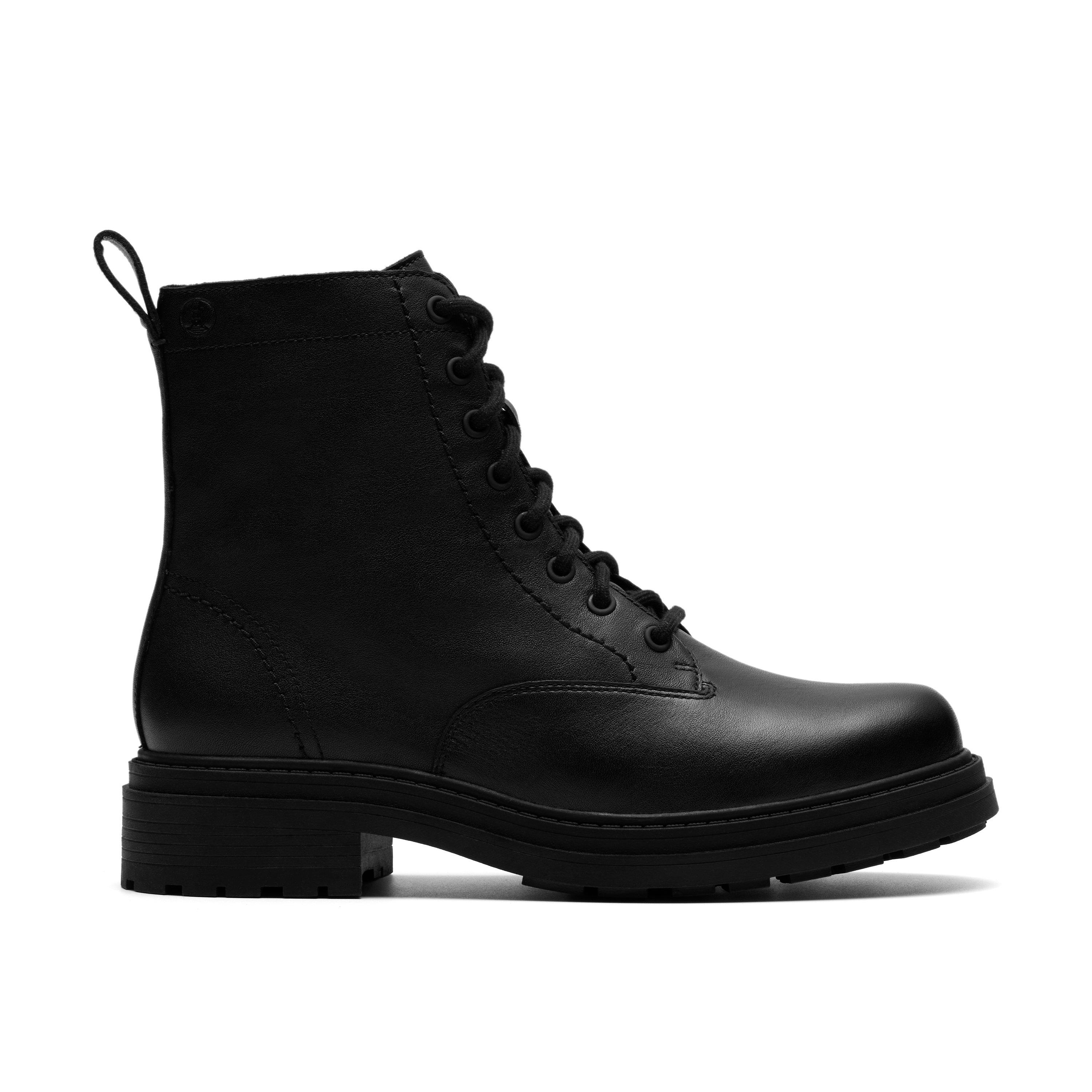 Clarks Women's Black Leather Orinoco 3 Style Wide Fit