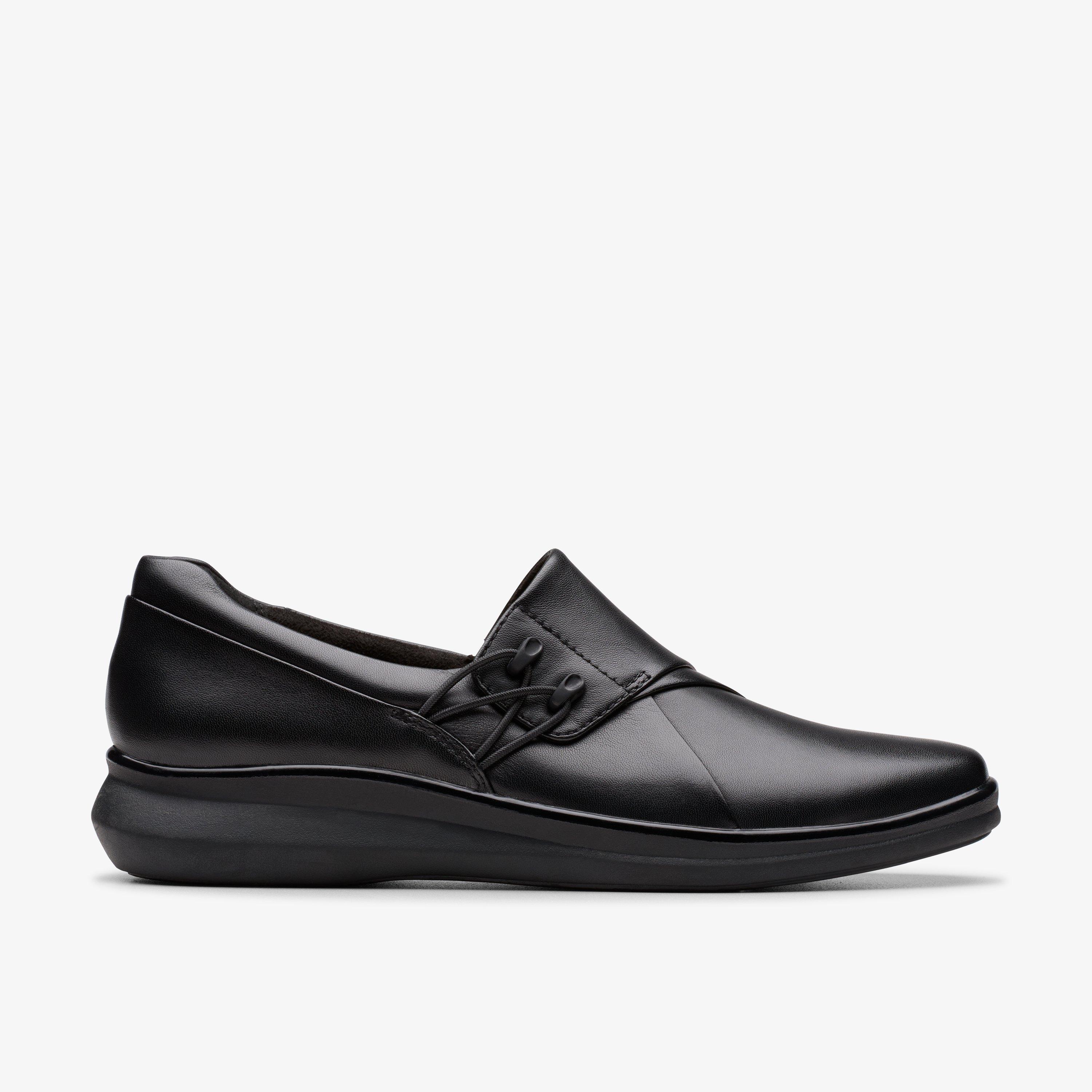 Lynell Slip Black Leather Slip-Ons, view 1 of 8
